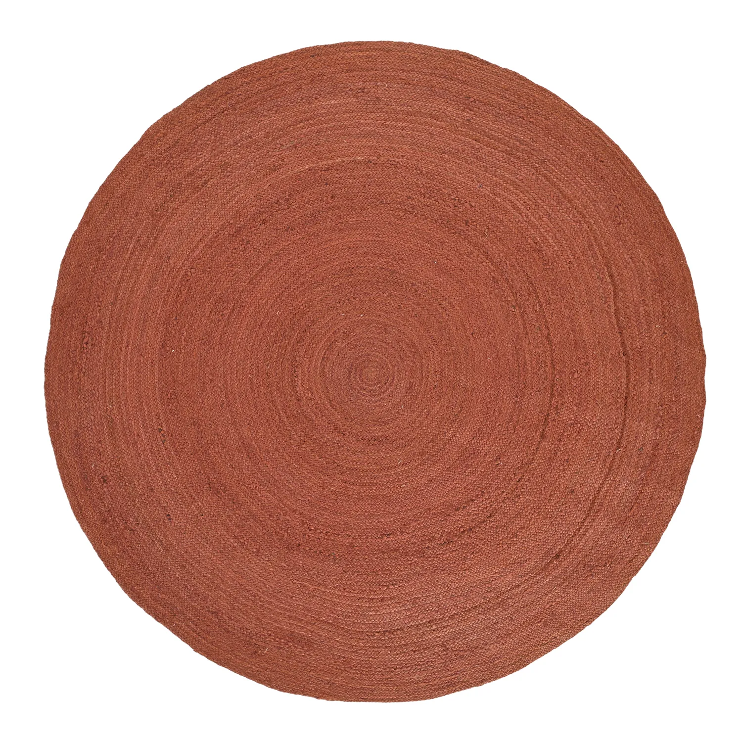 Rund jutetæppe - Amasia (kastanje)