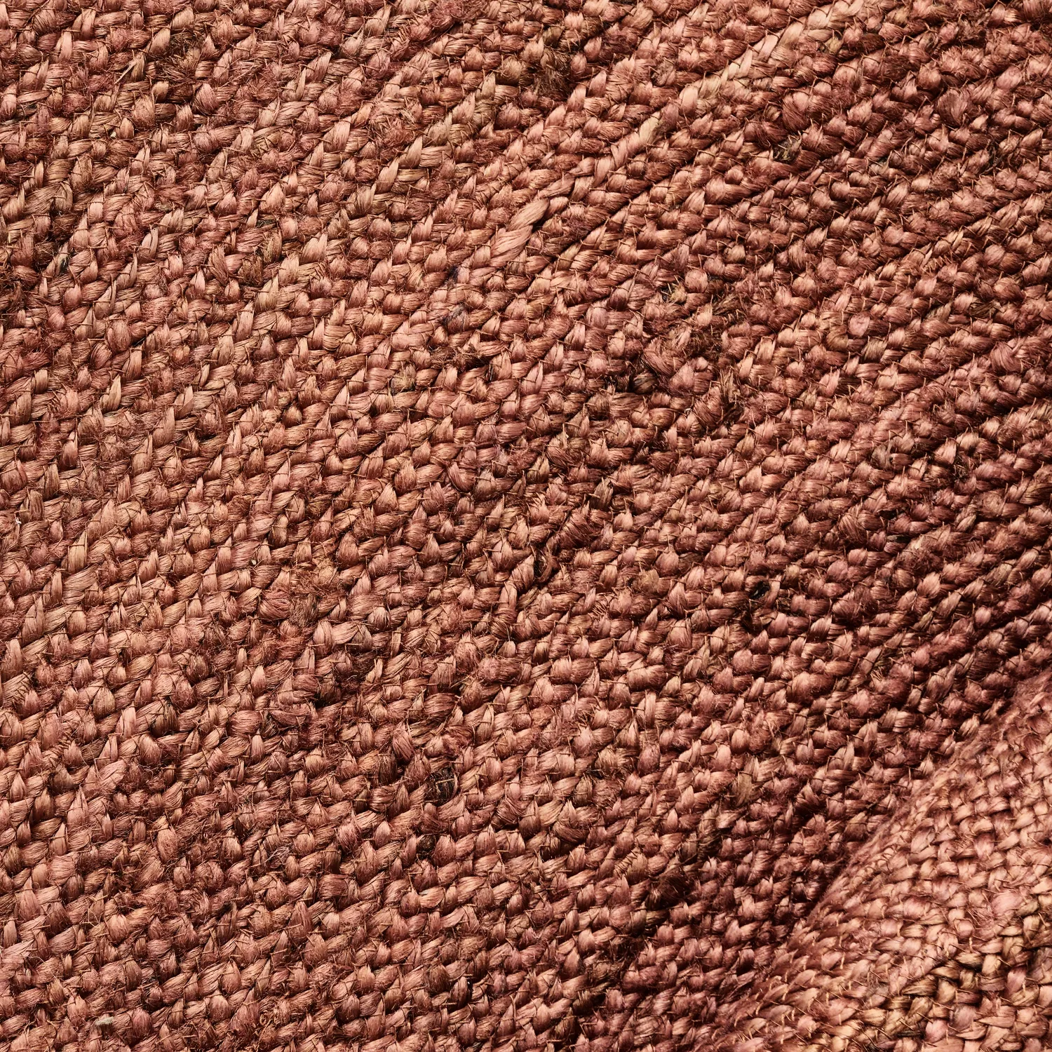 Rund jutetæppe - Amasia (kastanje)