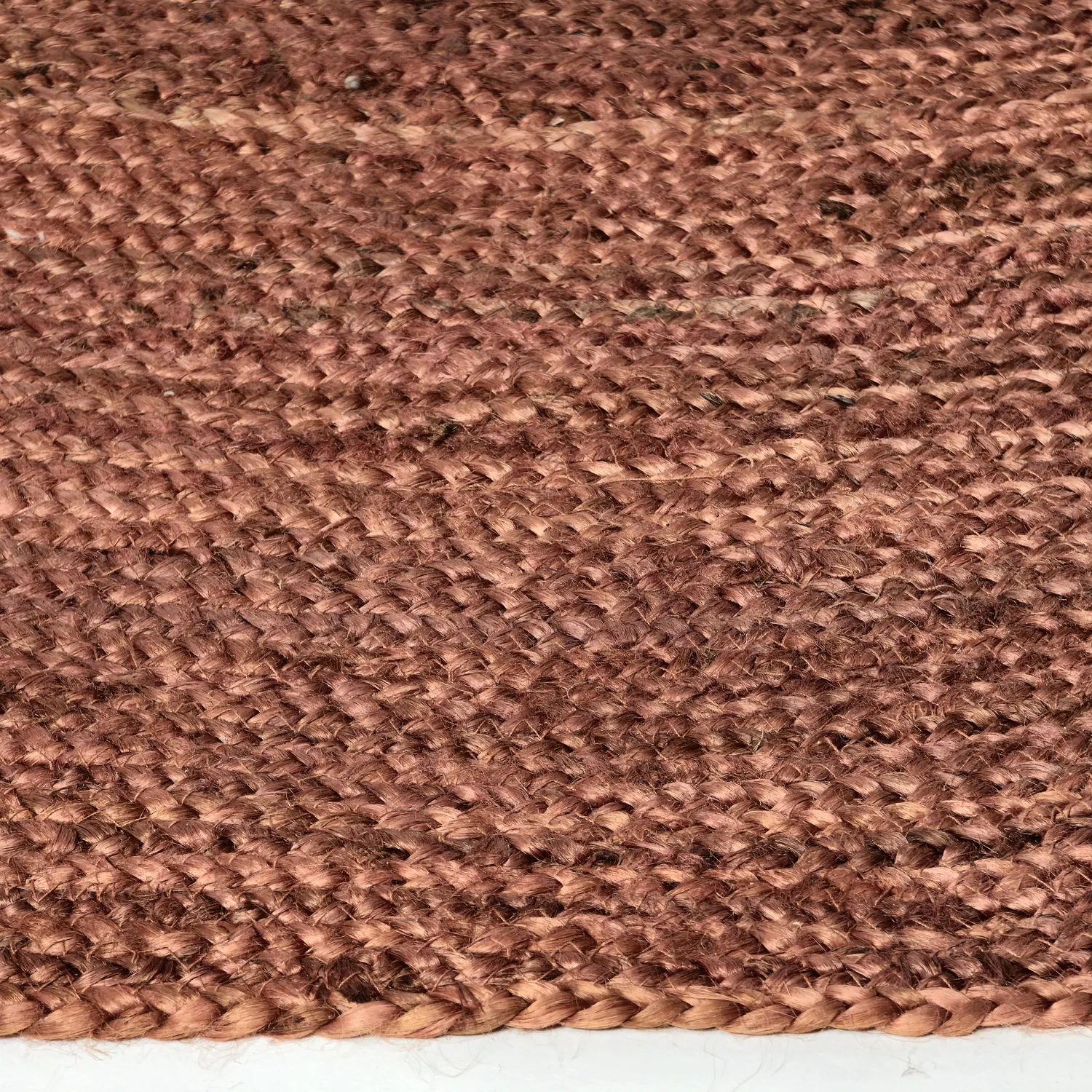 Rund jutetæppe - Amasia (kastanje)