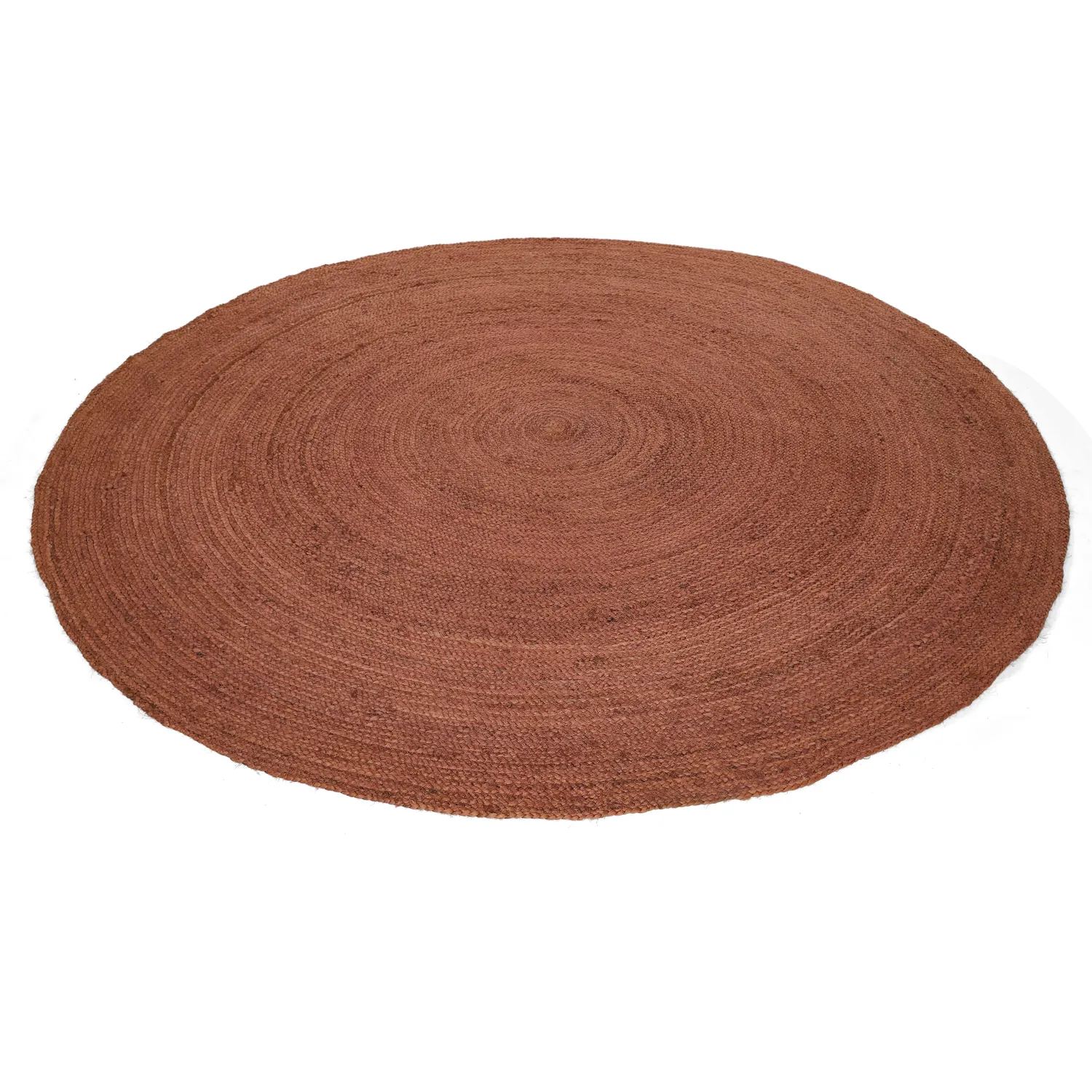 Rund jutetæppe - Amasia (kastanje)