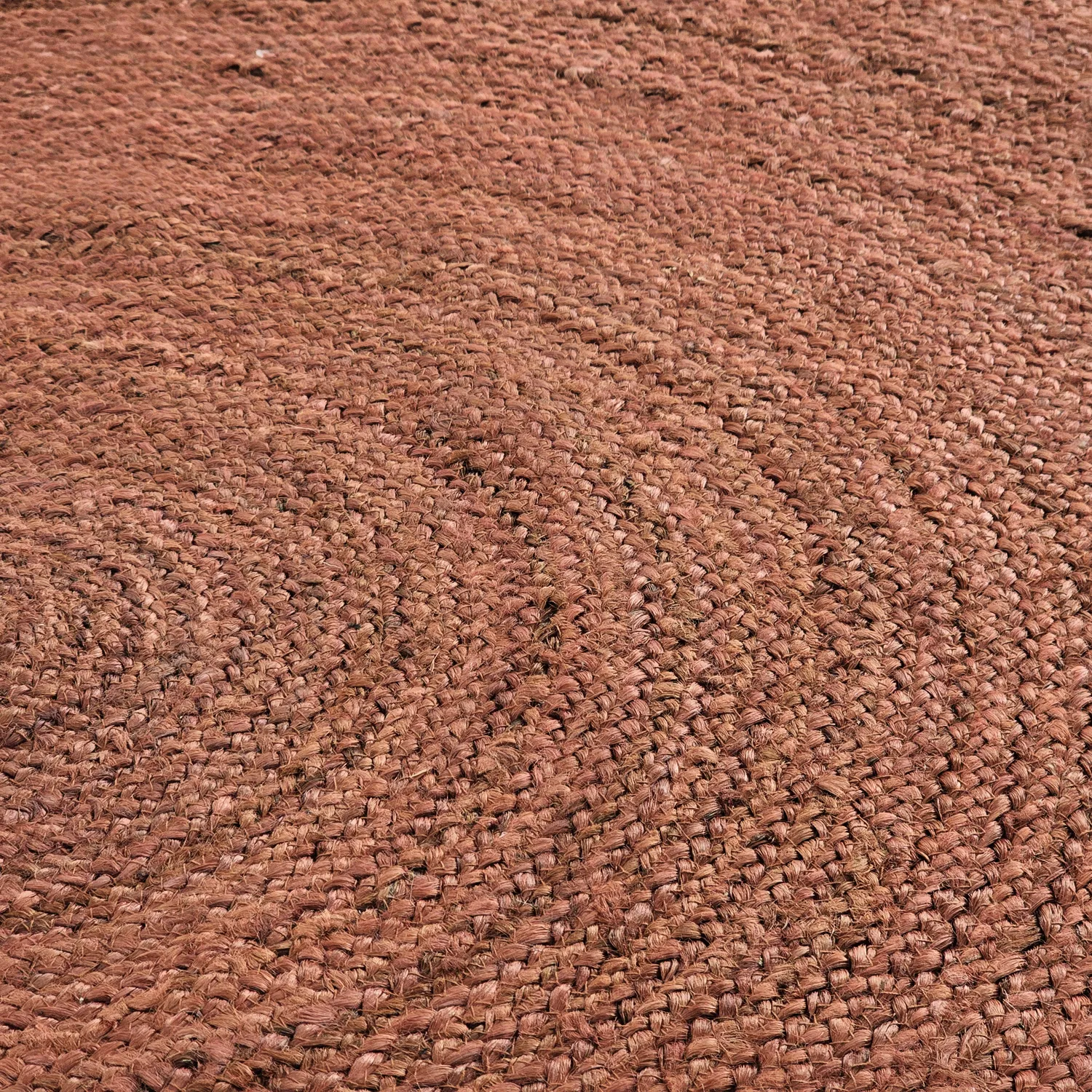Rund jutetæppe - Amasia (kastanje)