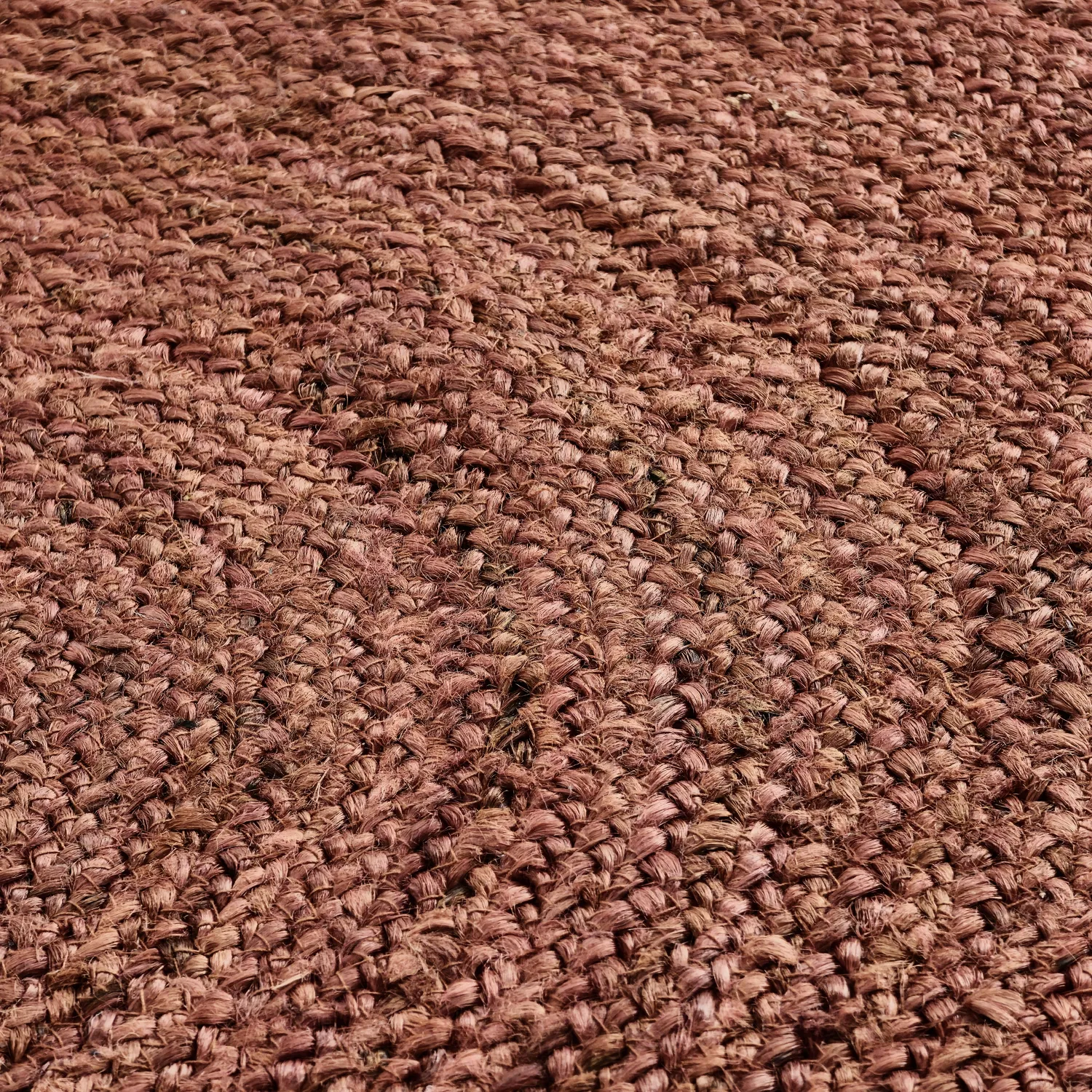 Rund jutetæppe - Amasia (kastanje)