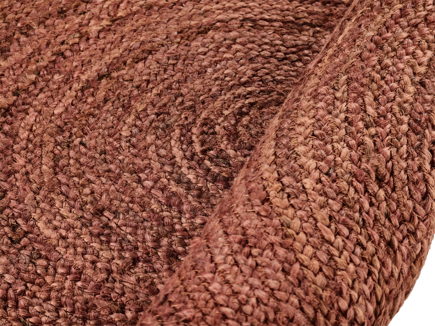 Rund jutetæppe - Amasia (kastanje)