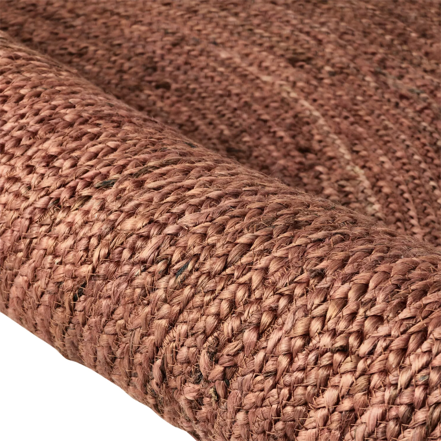 Rund jutetæppe - Amasia (kastanje)
