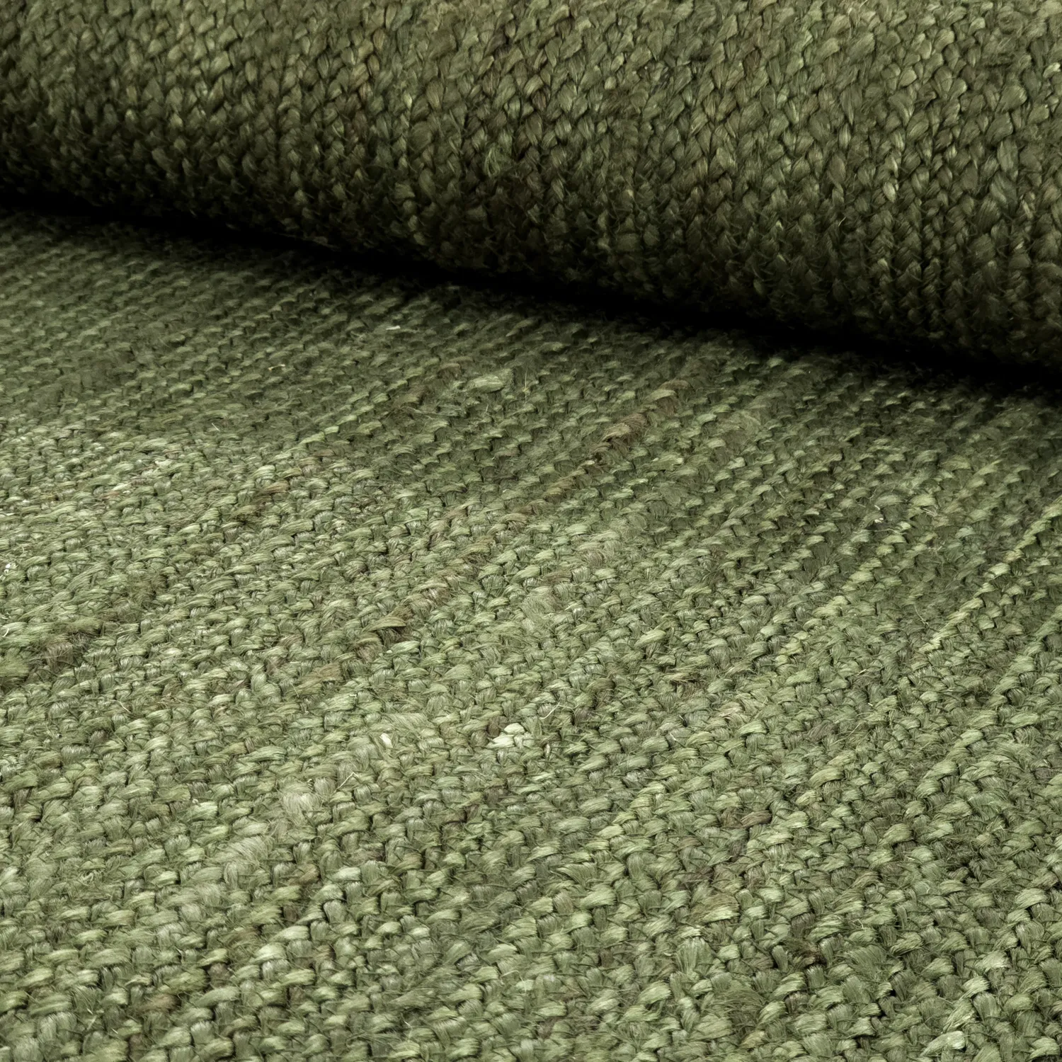 Jutetæppe - Amasia (militærgrøn)