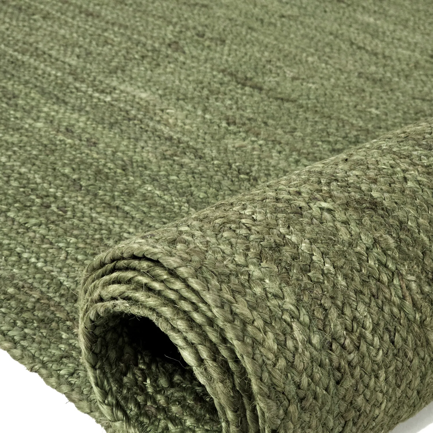 Jutetæppe - Amasia (militærgrøn)