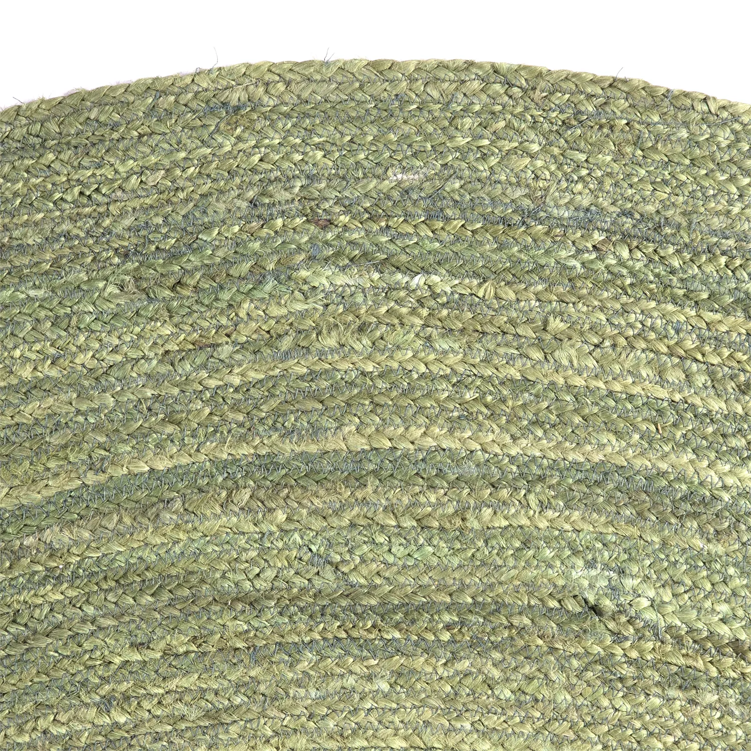 Rund jutetæppe - Amasia (oliven)