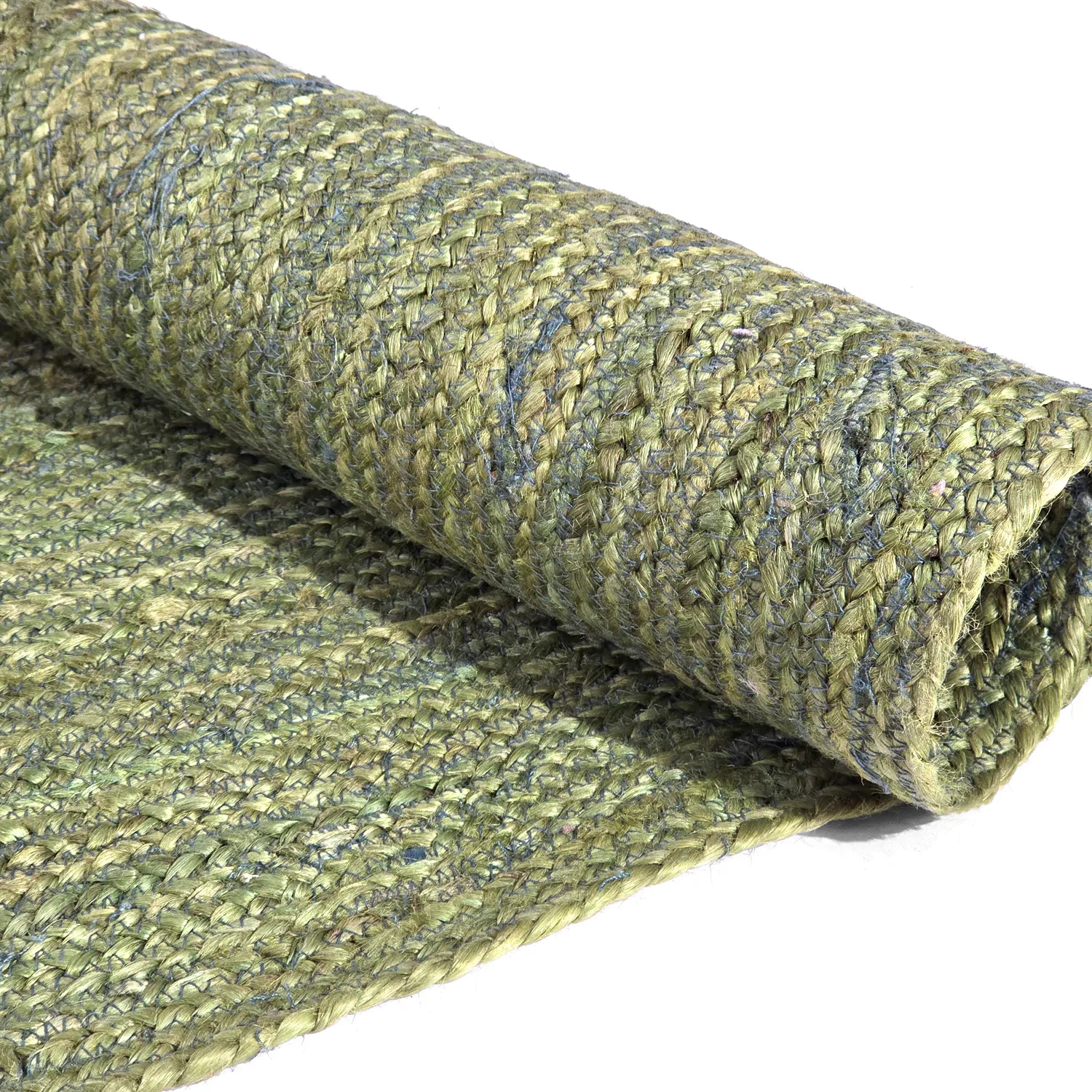 Rund jutetæppe - Amasia (oliven)