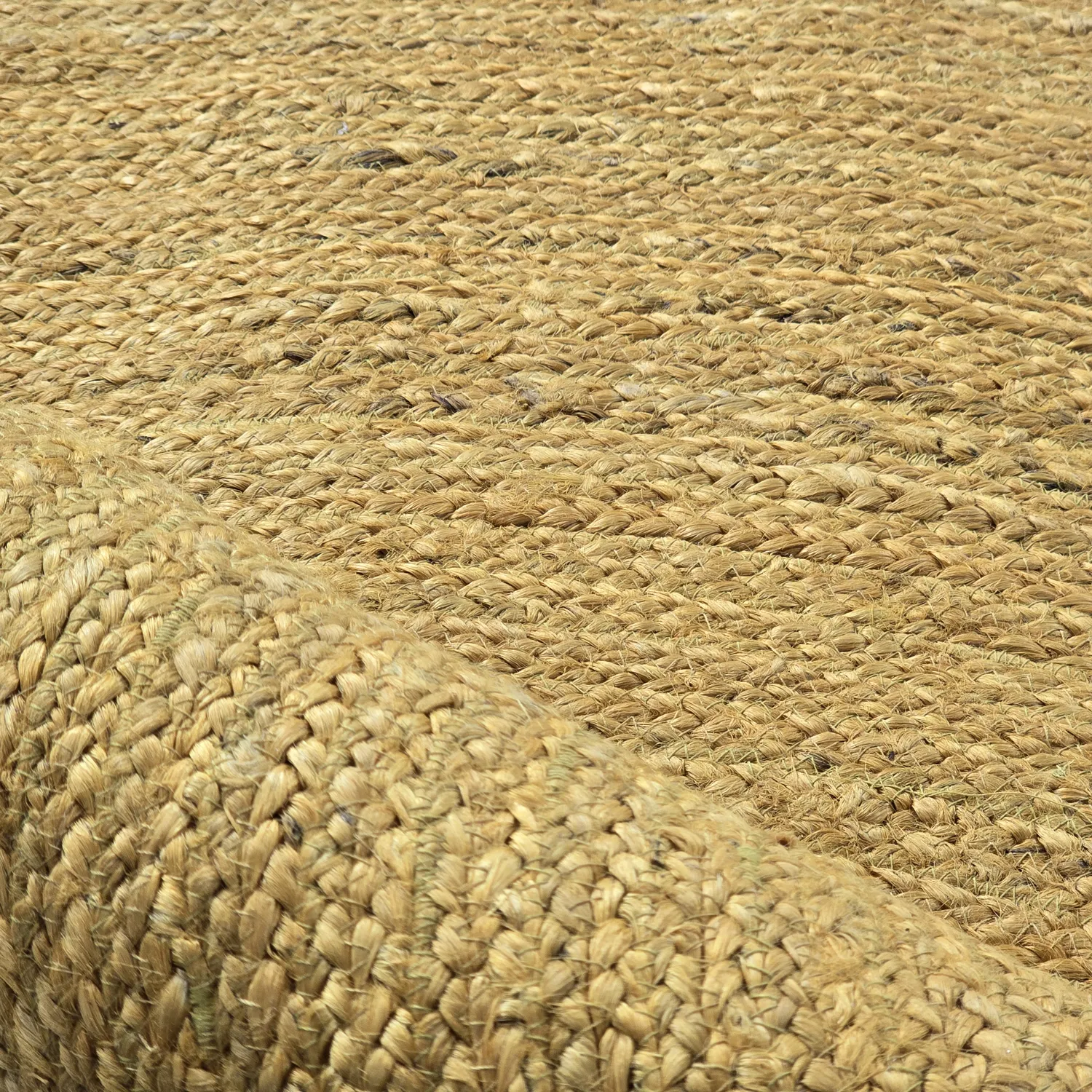 Rund jutetæppe - Amasia (orange)