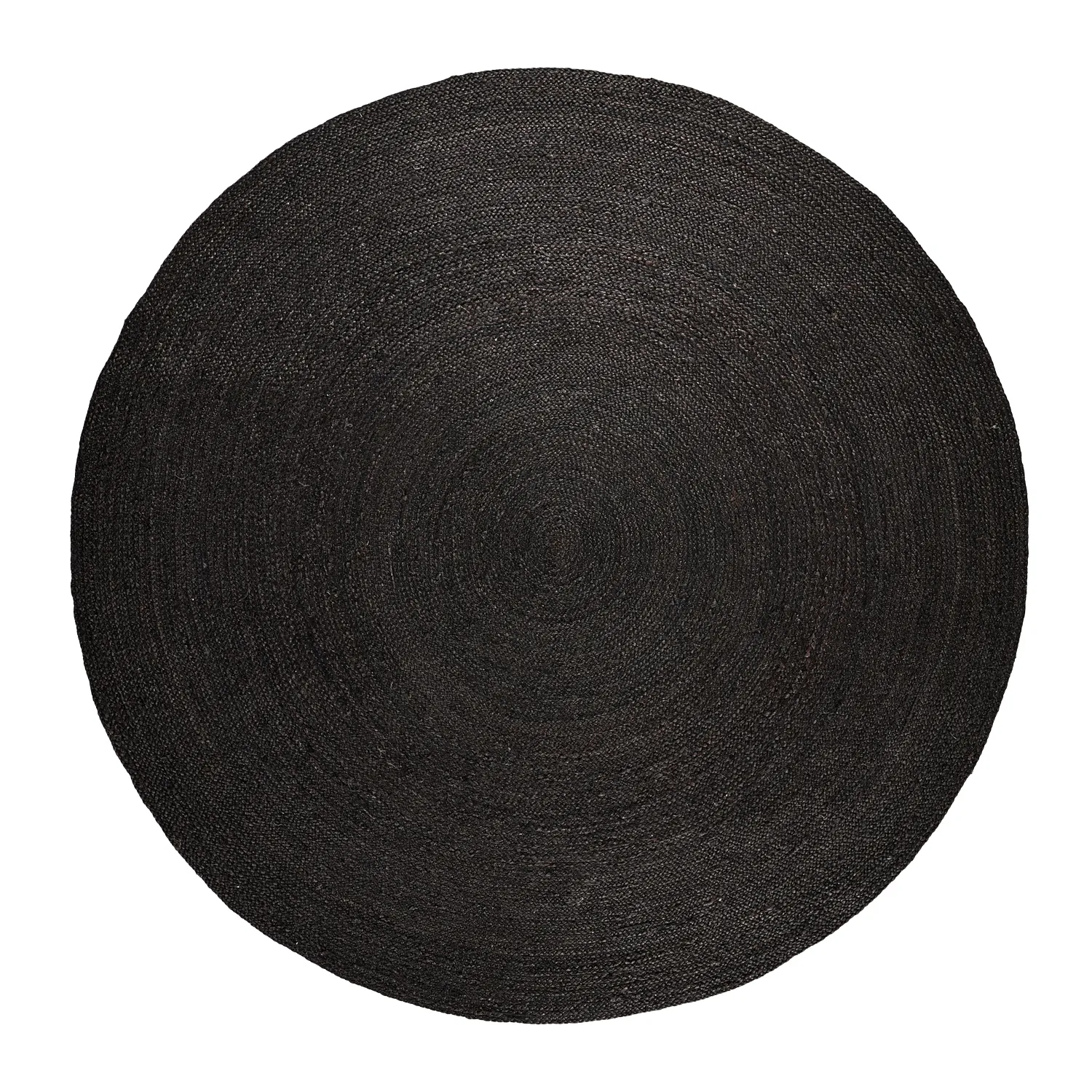 Rund jutetæppe - Amasia (sort)