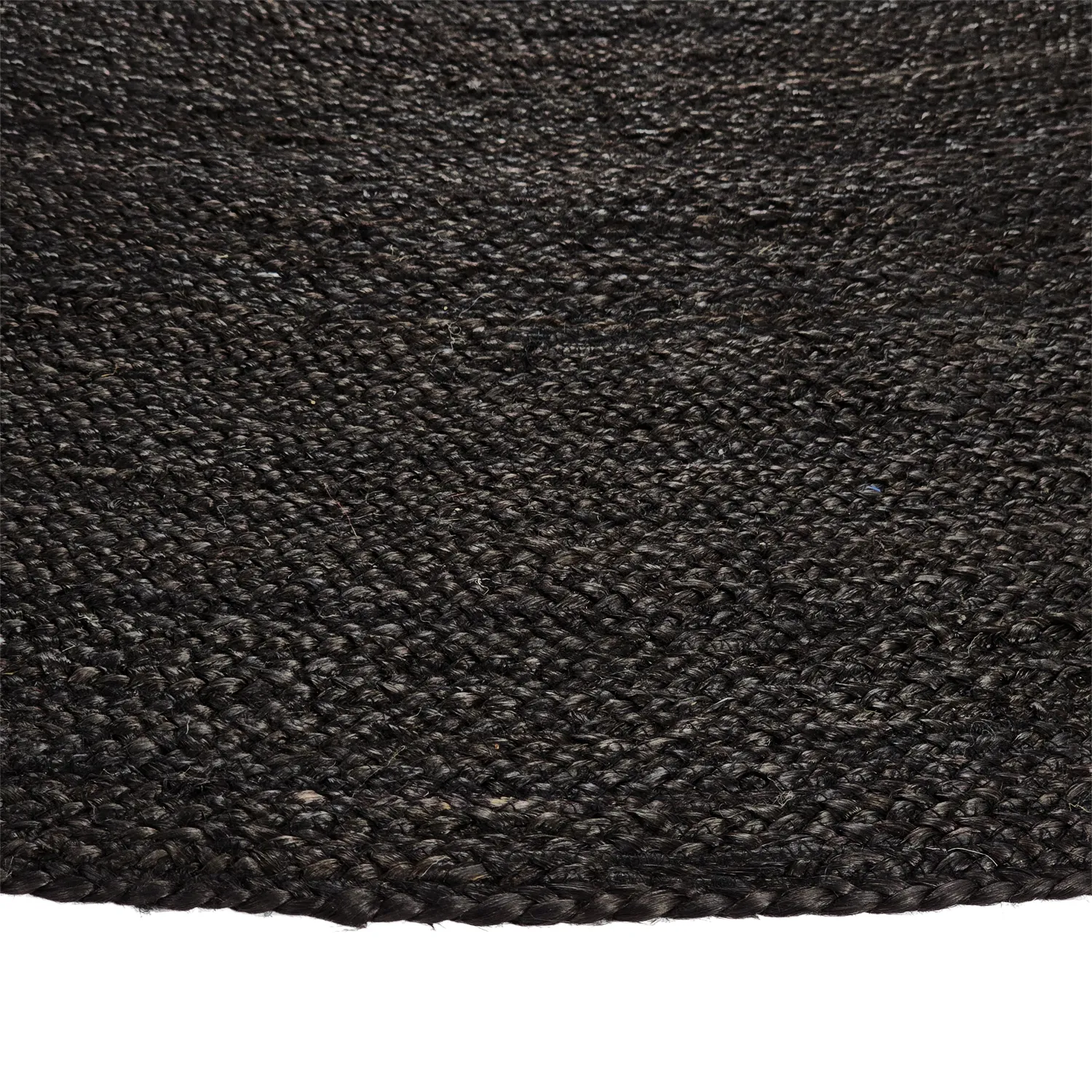 Rund jutetæppe - Amasia (sort)