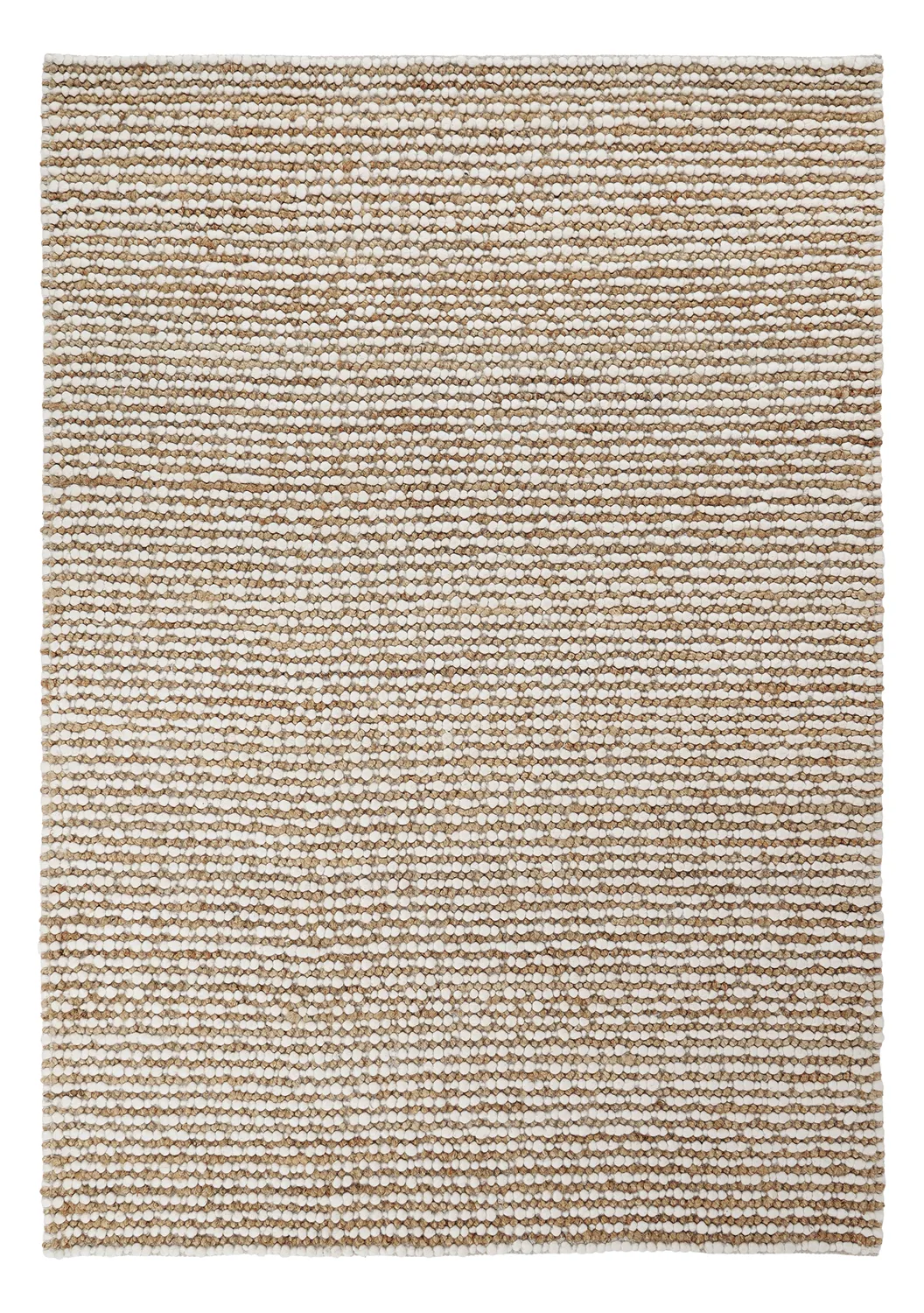 Jutetæppe - Bally Jute/wool Bubble (natur/hvid)