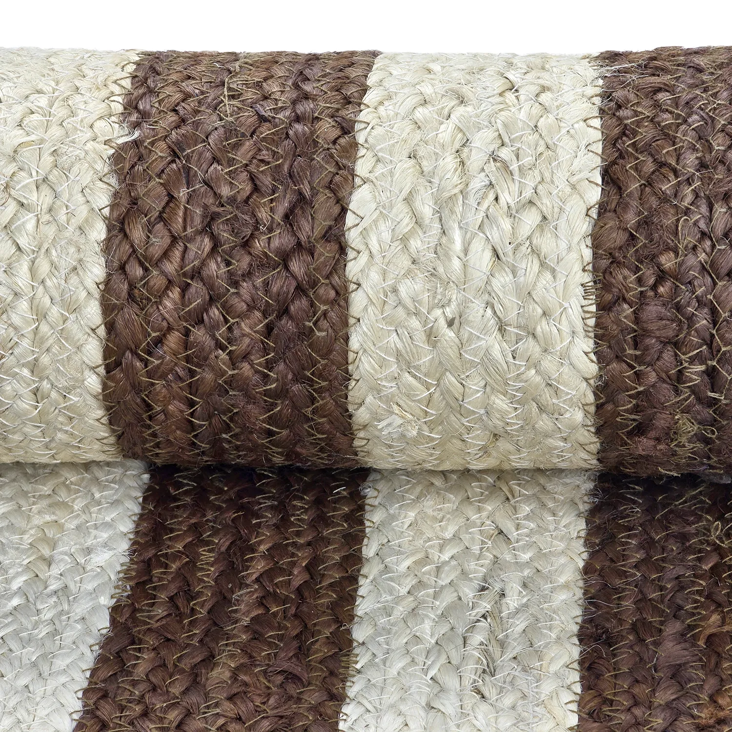 Jutetæppe - Jessore (brun/hvid)
