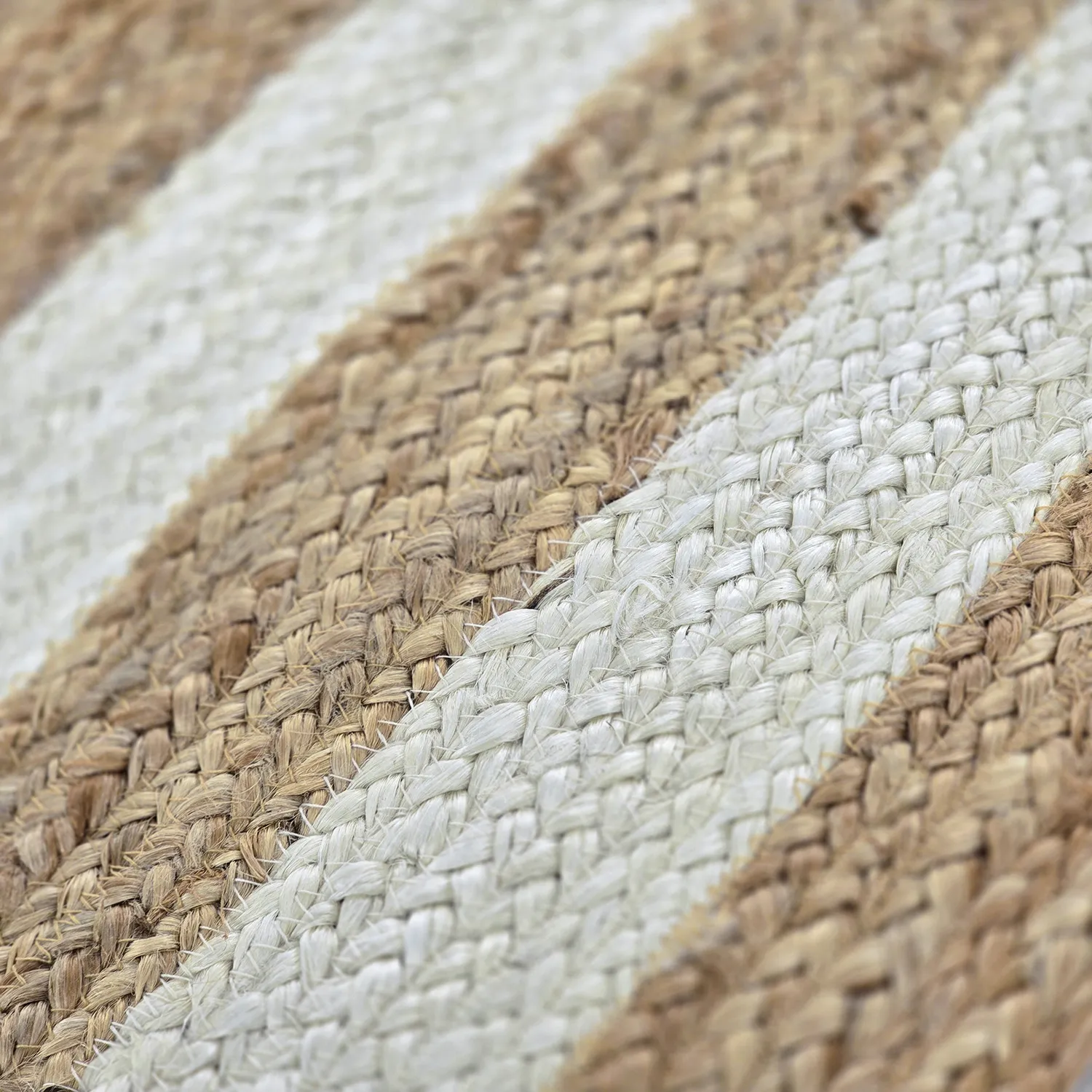 Jutetæppe - Jessore (natur/hvid)