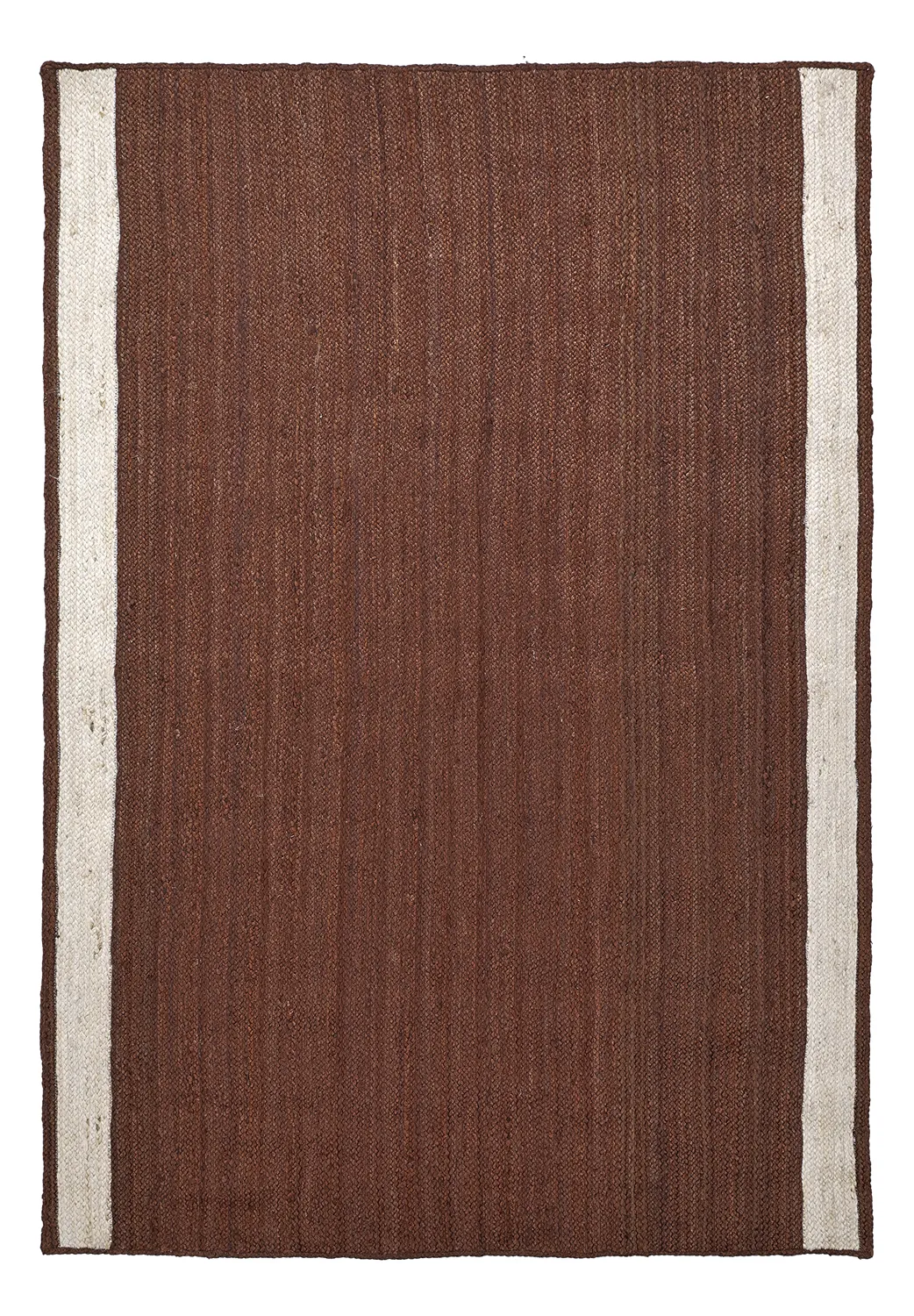 Jutetæppe - Senaki (brun/hvid)