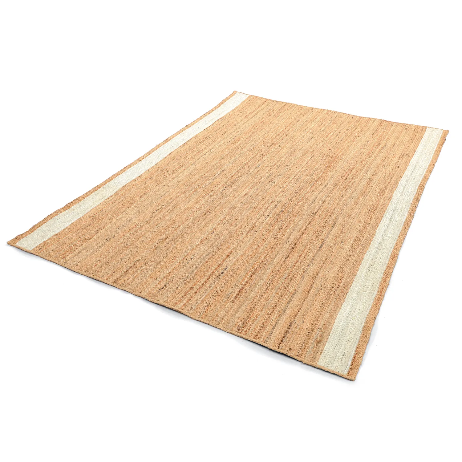 Jutetæppe - Senaki (natur/hvid)