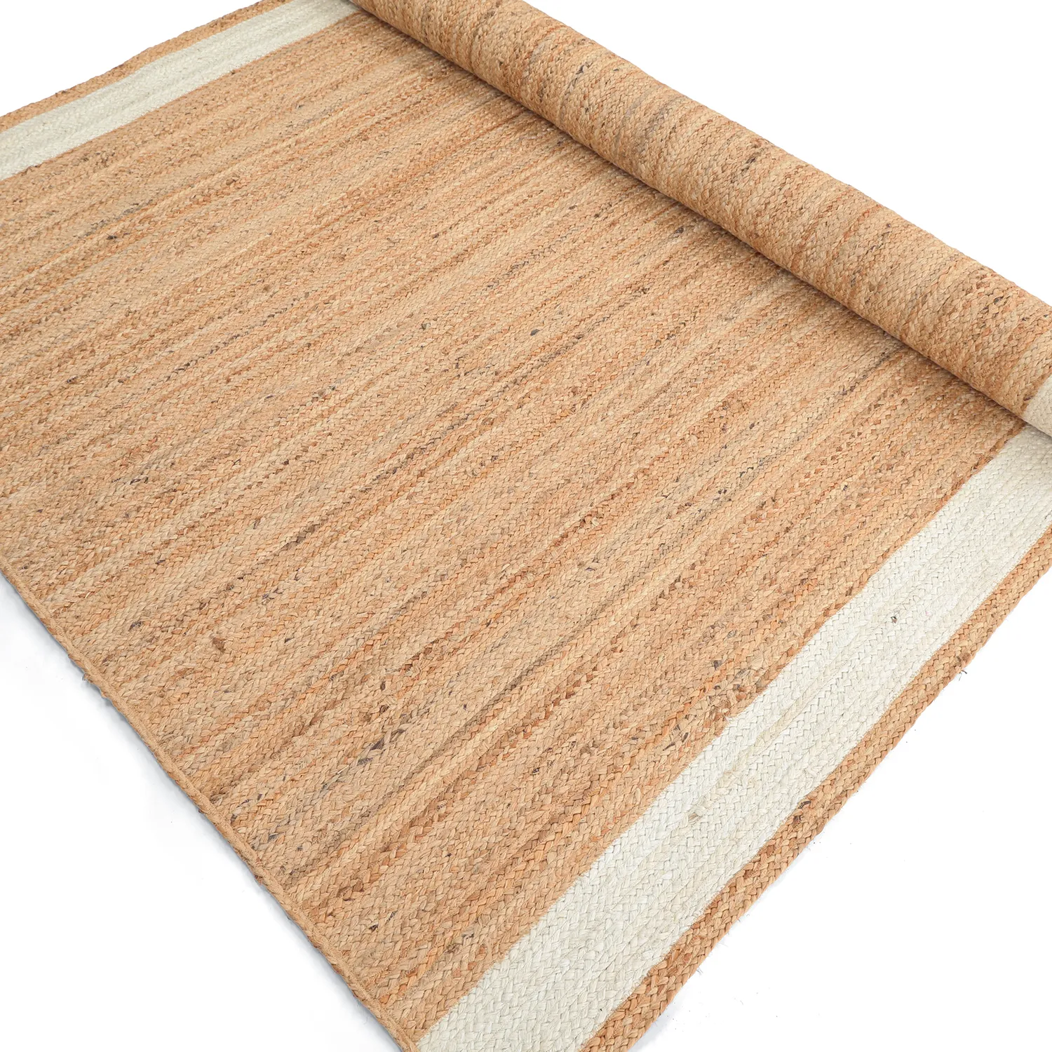 Jutetæppe - Senaki (natur/hvid)