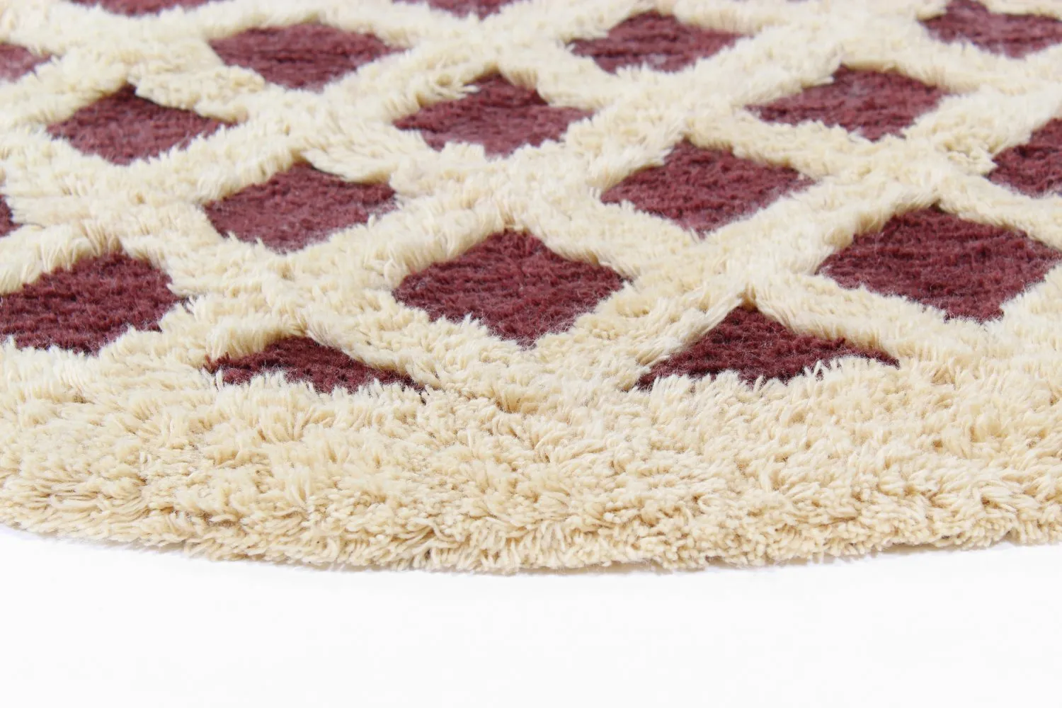 Runde tæpper - Kara (brun/offwhite)