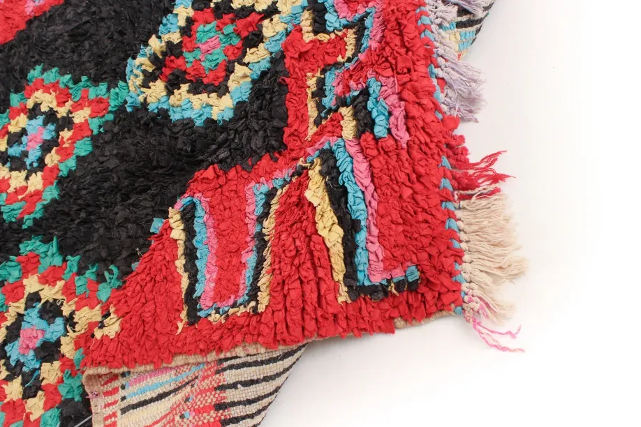 Marokkansk berber tæppe Boucherouite 300 x 120 cm