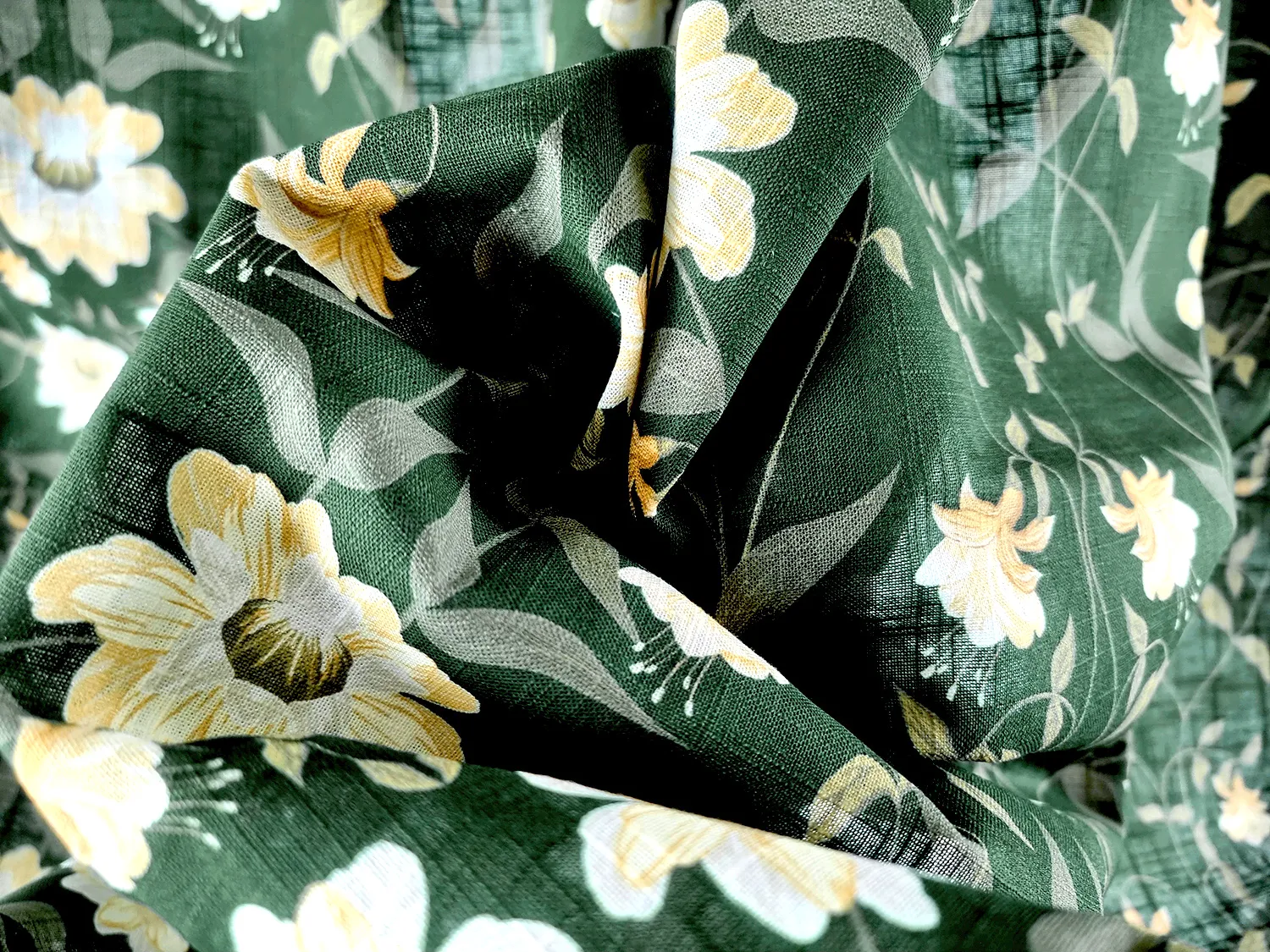 Køkkenhåndklæde 2-pak - - Bodil (grøn)