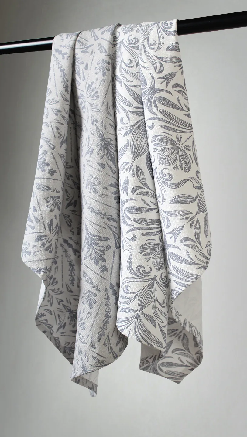 Køkkenhåndklæde 2-pak - Helmi (blå)