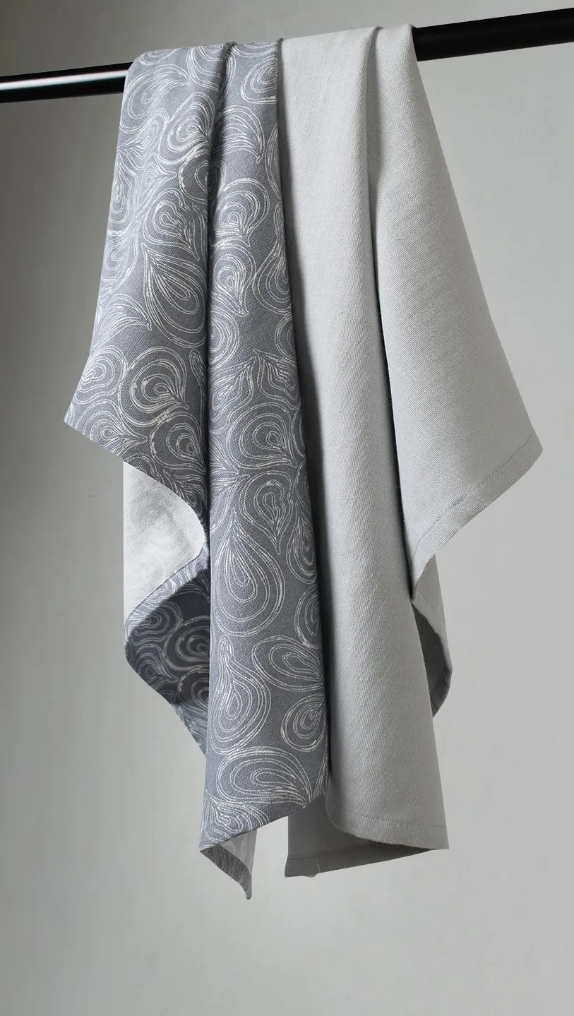 Køkkenhåndklæde 2-pak - Merja (blå)