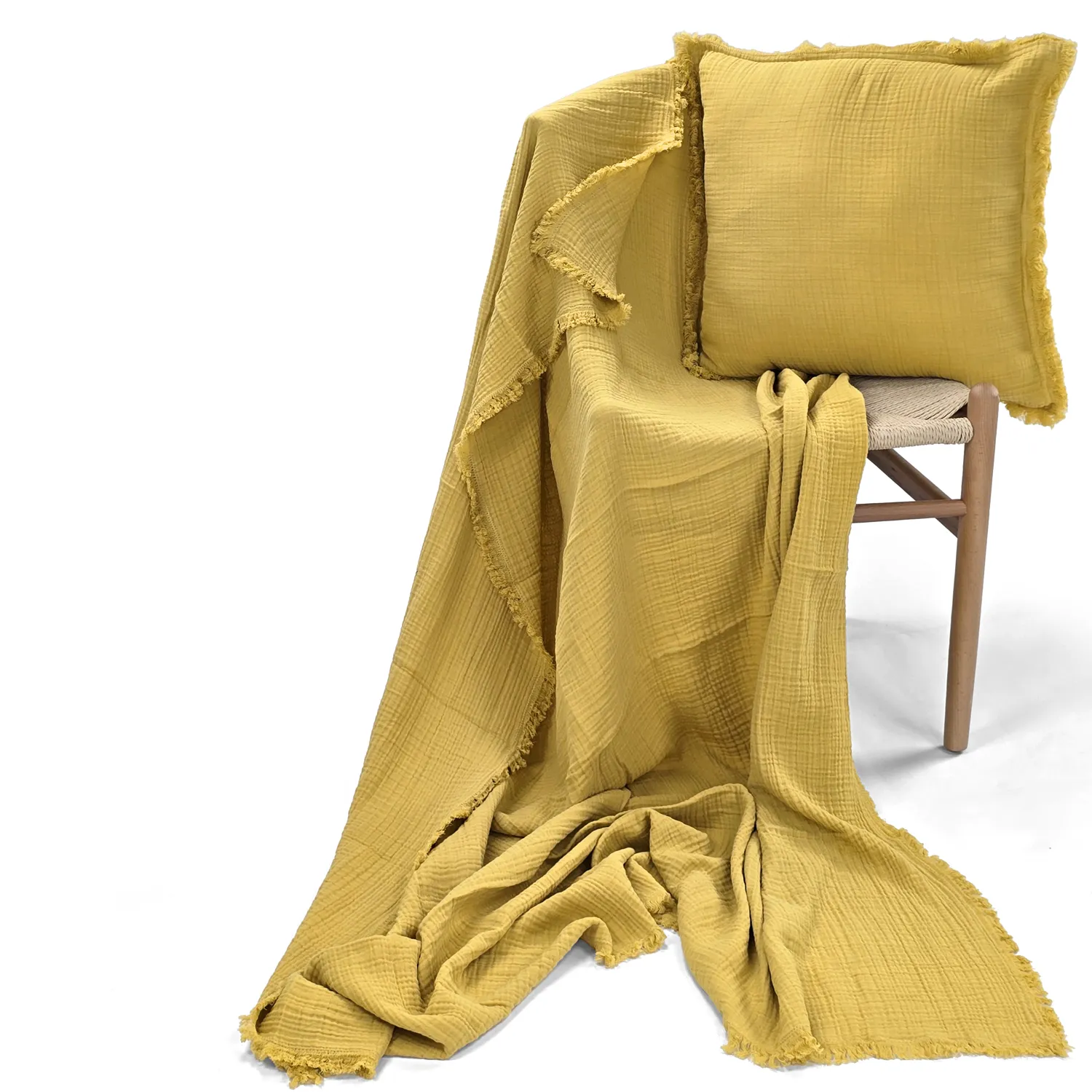 Pudebetræk - Dorena (sennepsgul)