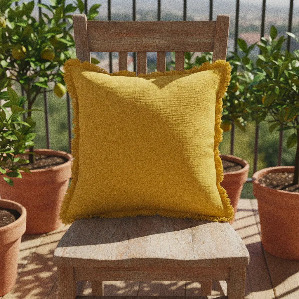 Pudebetræk - Dorena (sennepsgul)