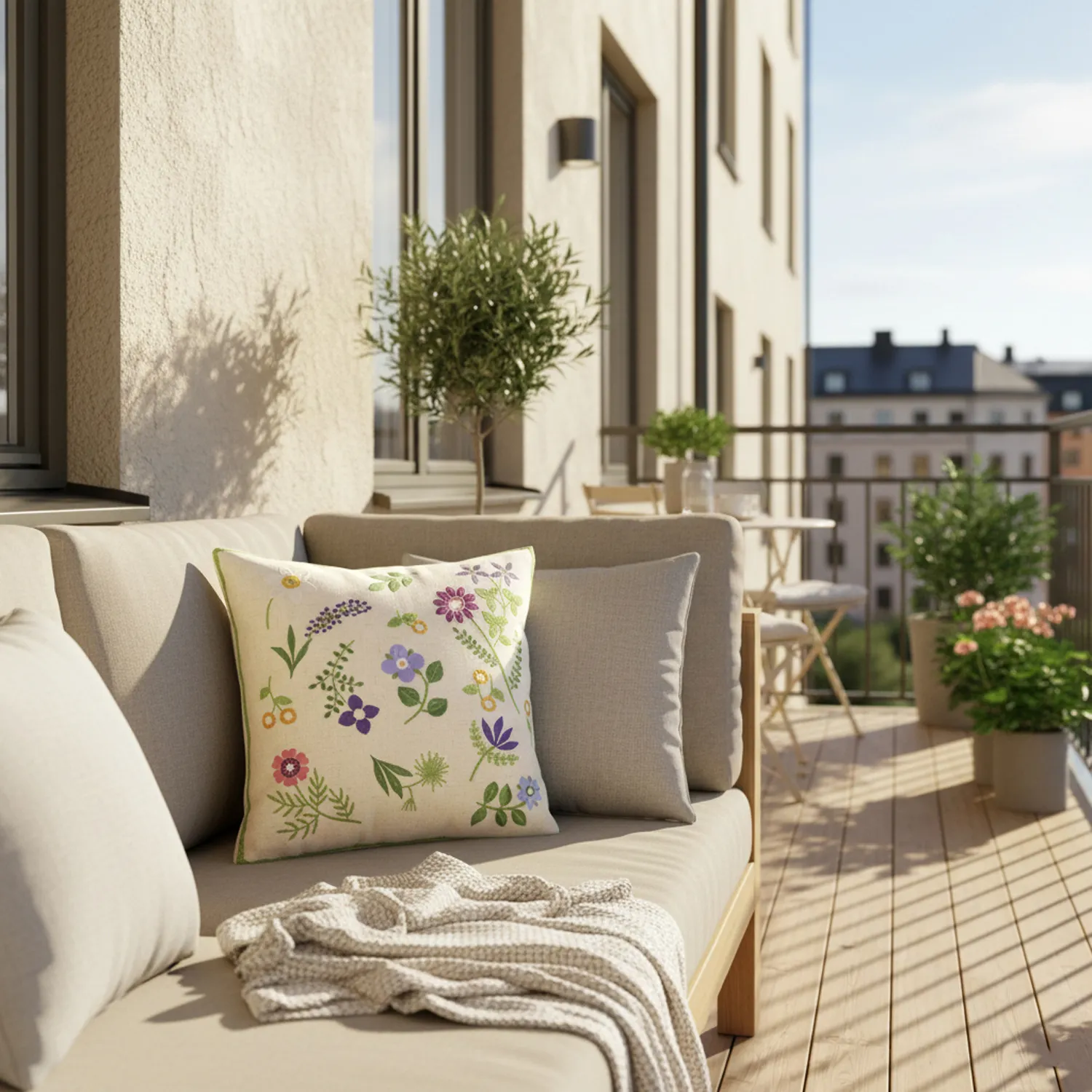 Pudebetræk - Esbo Embroidered Cushion Cover (multi)