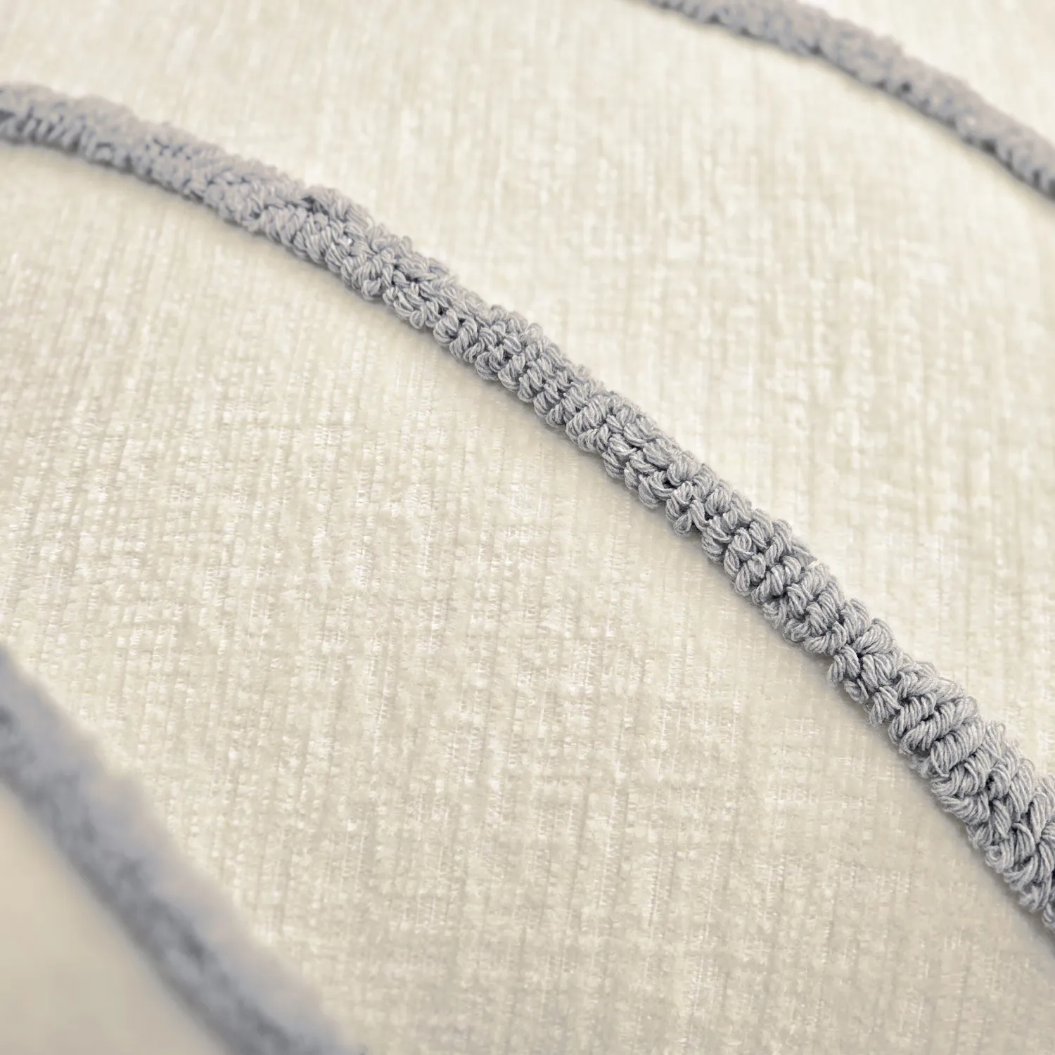 Pudebetræk - Montreux (off white/grå)