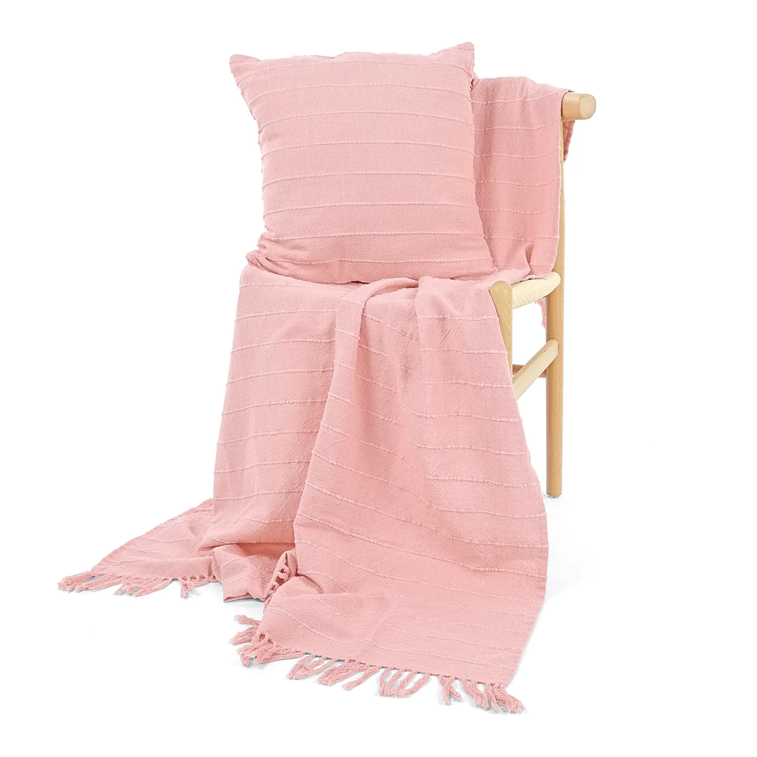 Pudebetræk - Nalani cotton cushion cover (lyserød)