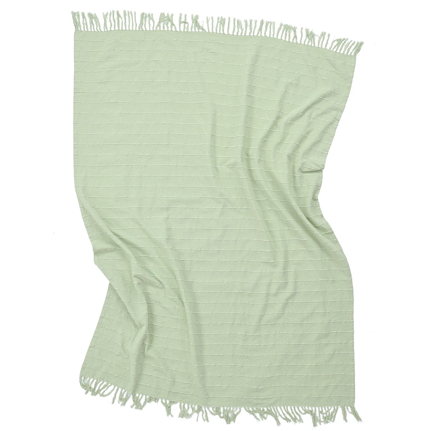Plaid - Nalani cotton throw (lysegrøn)