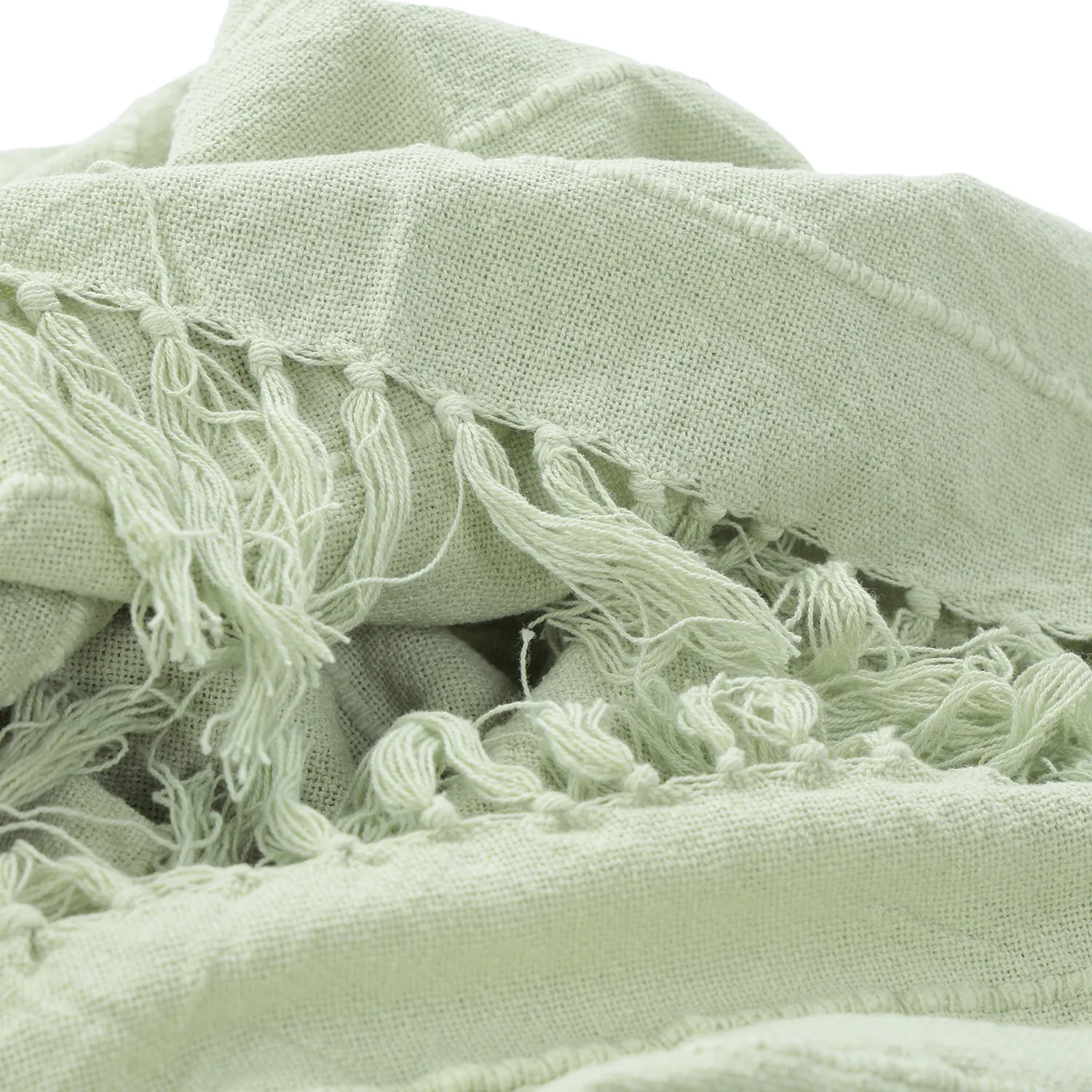 Plaid - Nalani cotton throw (lysegrøn)
