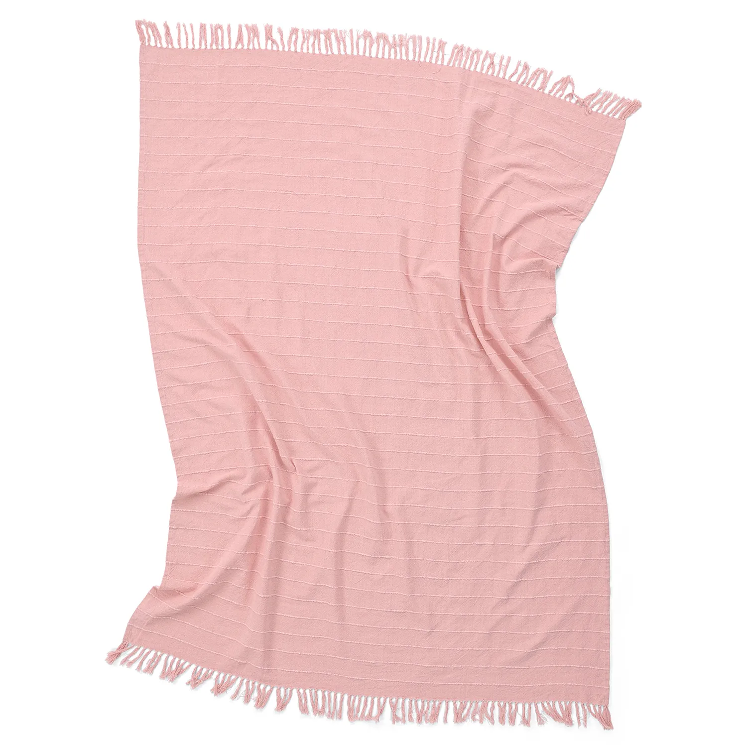 Plaid - Nalani cotton throw (lyserød)