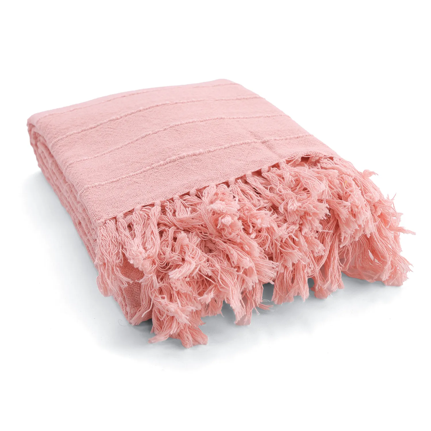 Plaid - Nalani cotton throw (lyserød)
