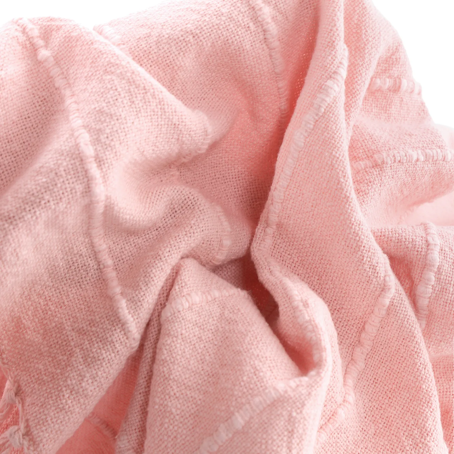 Plaid - Nalani cotton throw (lyserød)