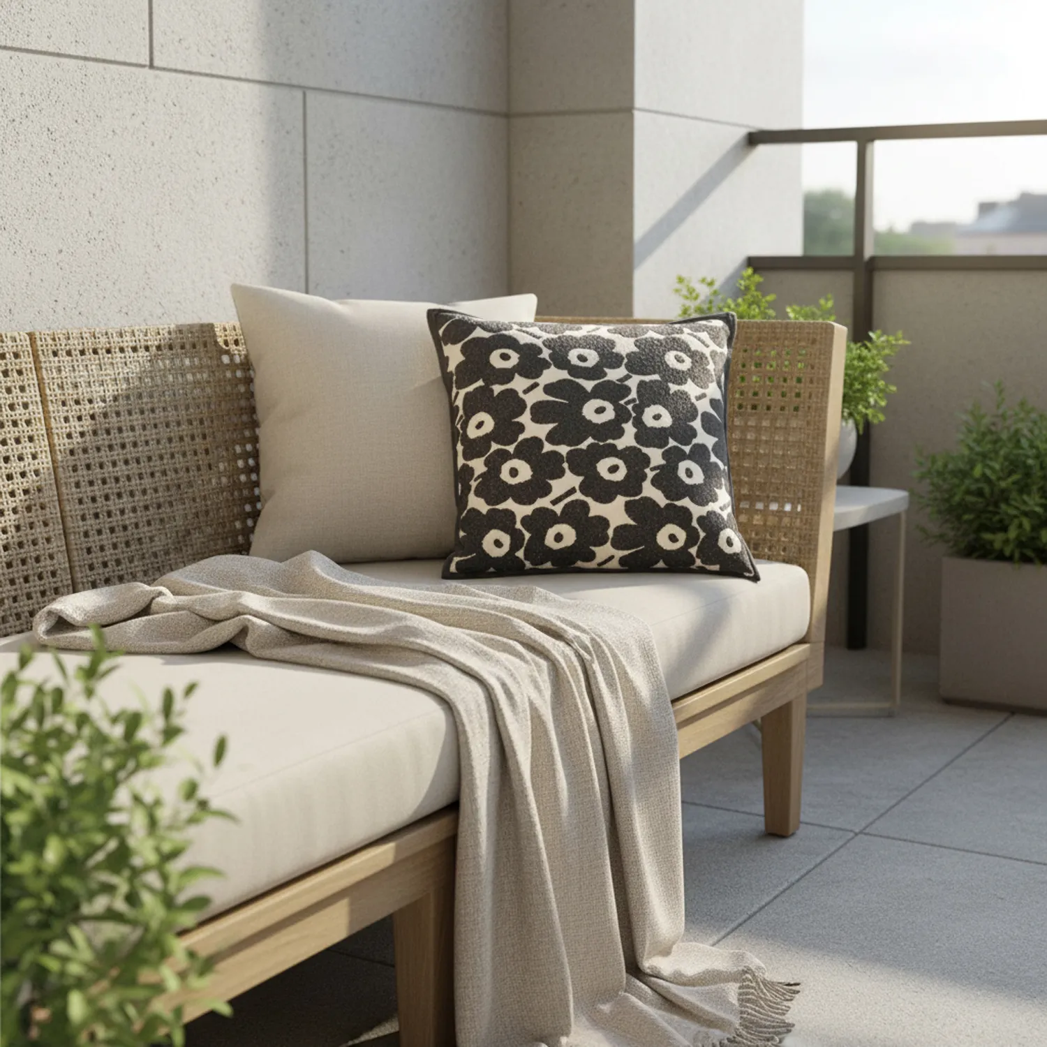 Pudebetræk - Onsala (sort/hvid)