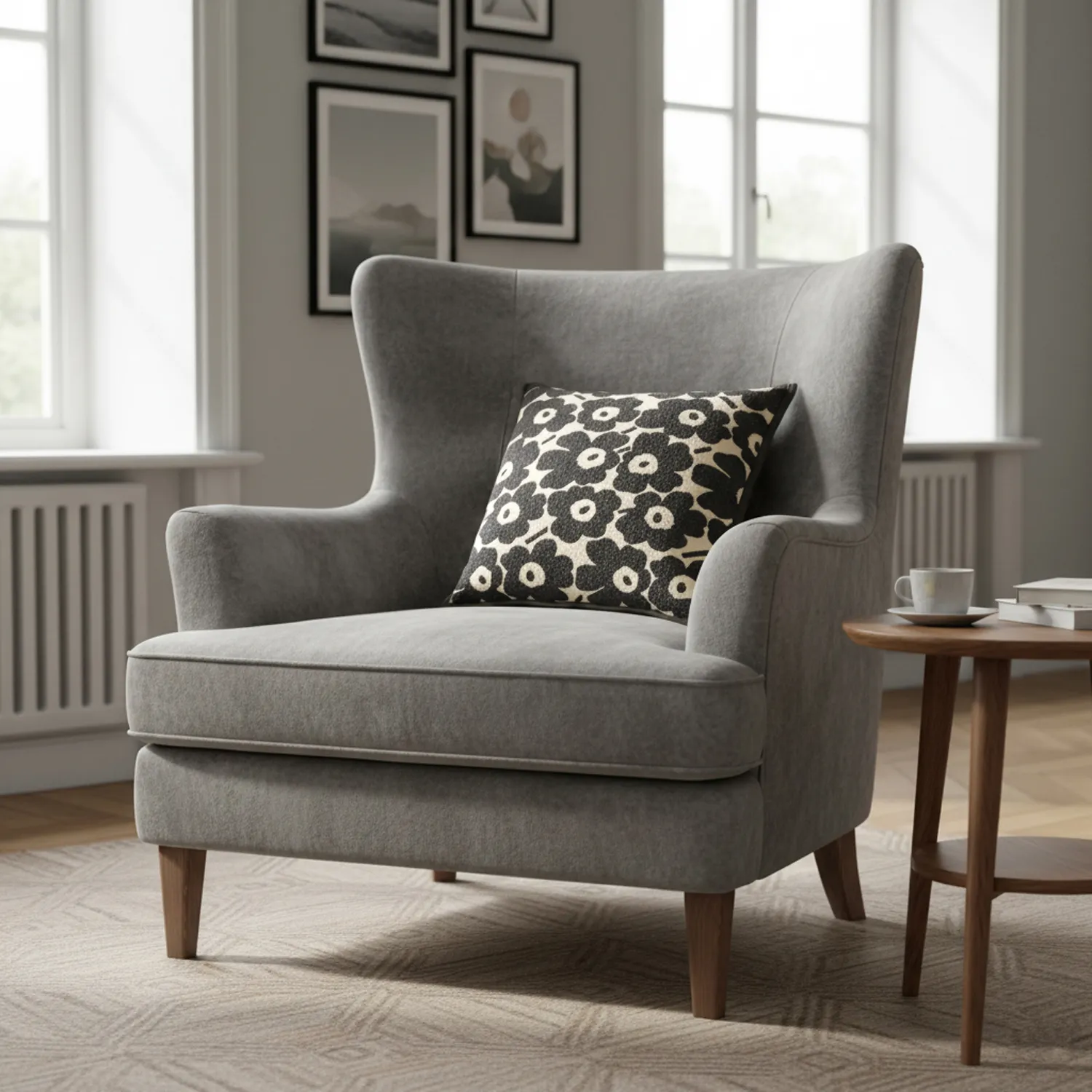 Pudebetræk - Onsala (sort/hvid)