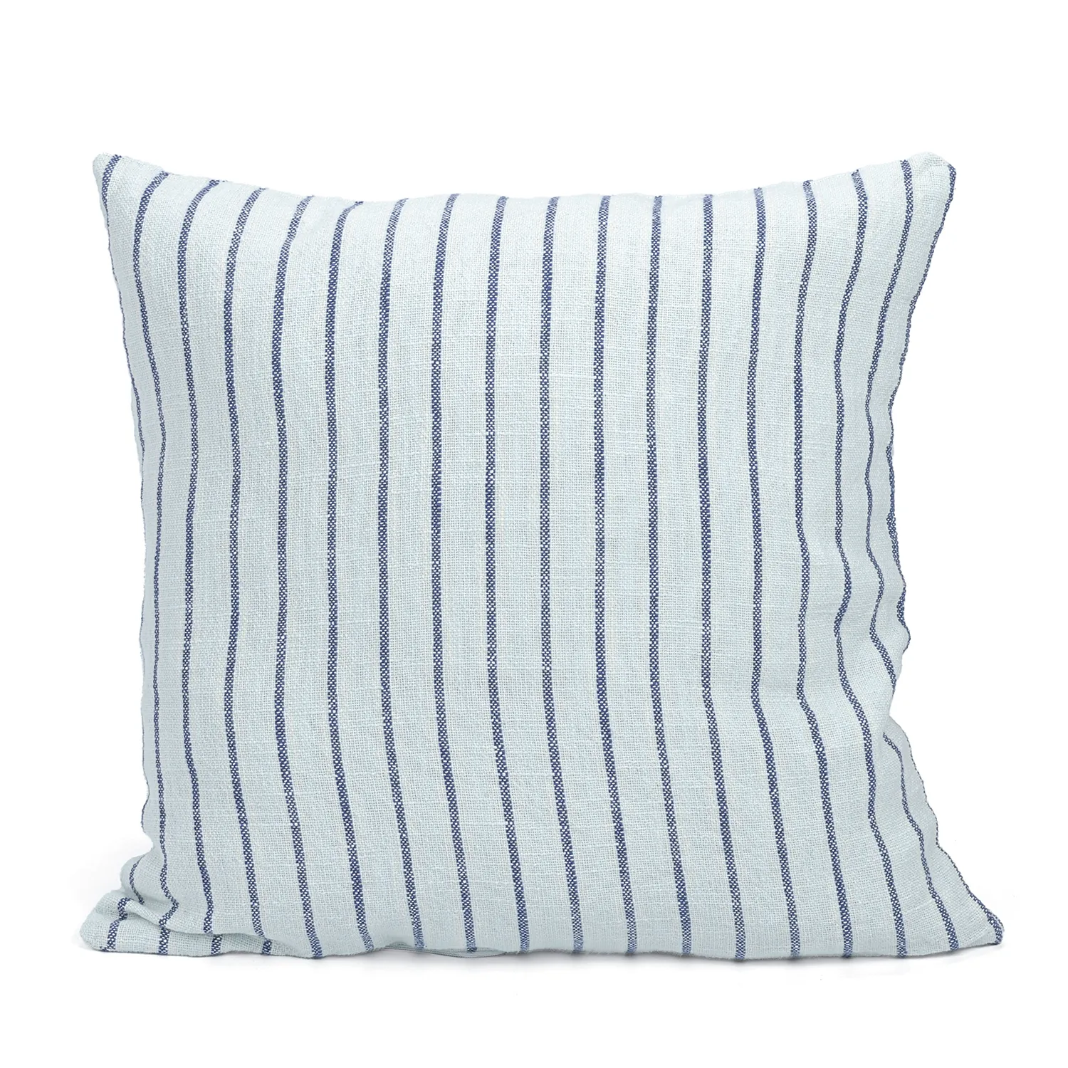 Pudebetræk - Rumi stripe cotton cushion cover (lyseblå/marineblå/creme)