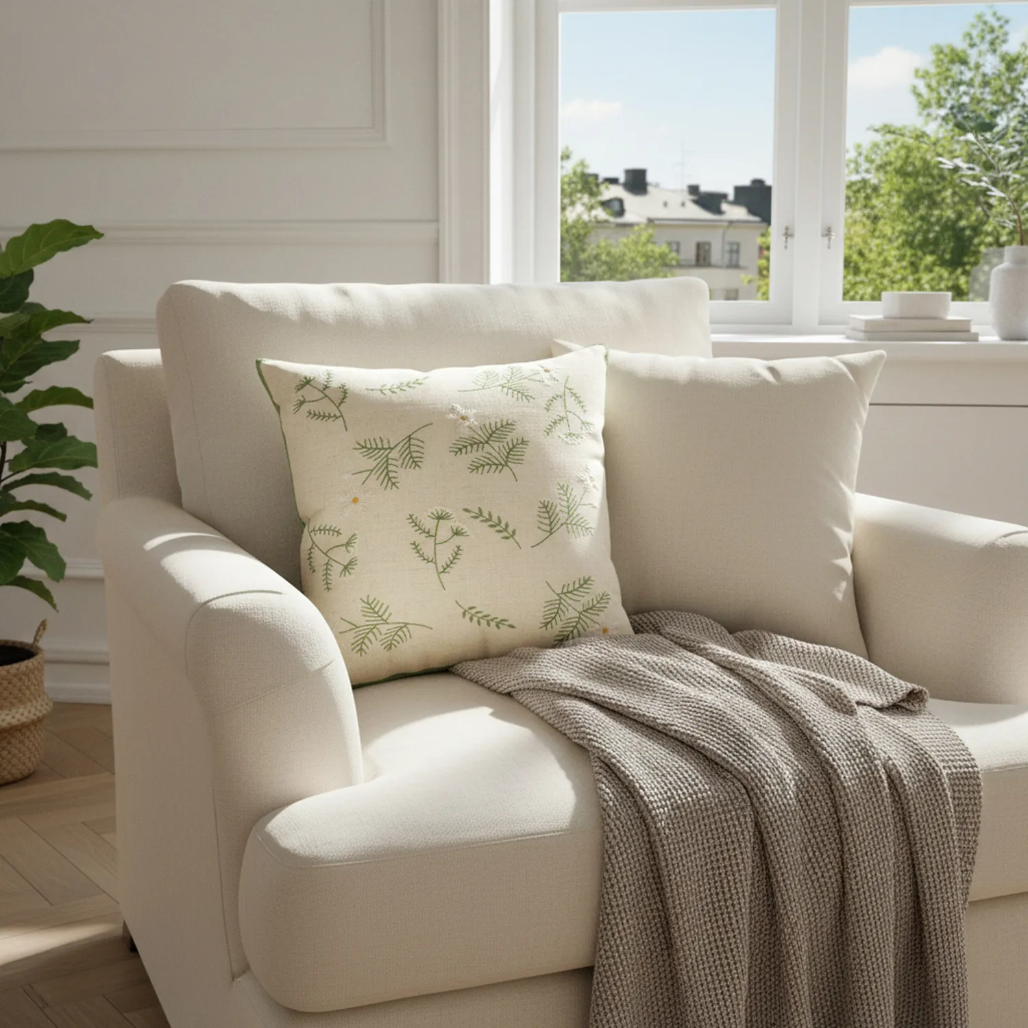 Pudebetræk - Vasa Embroidered Cushion Cover (multi)