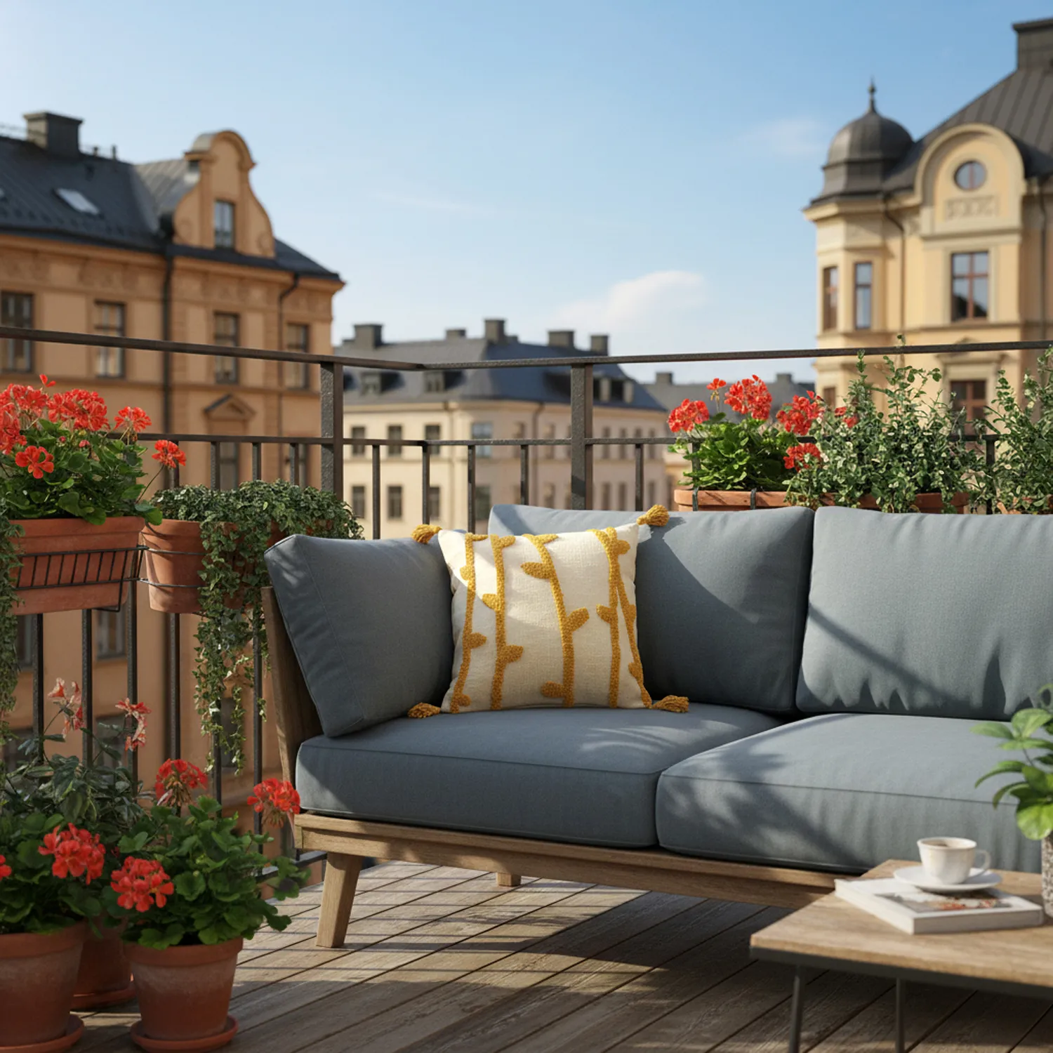 Pudebetræk - Vine (hvid/gul)