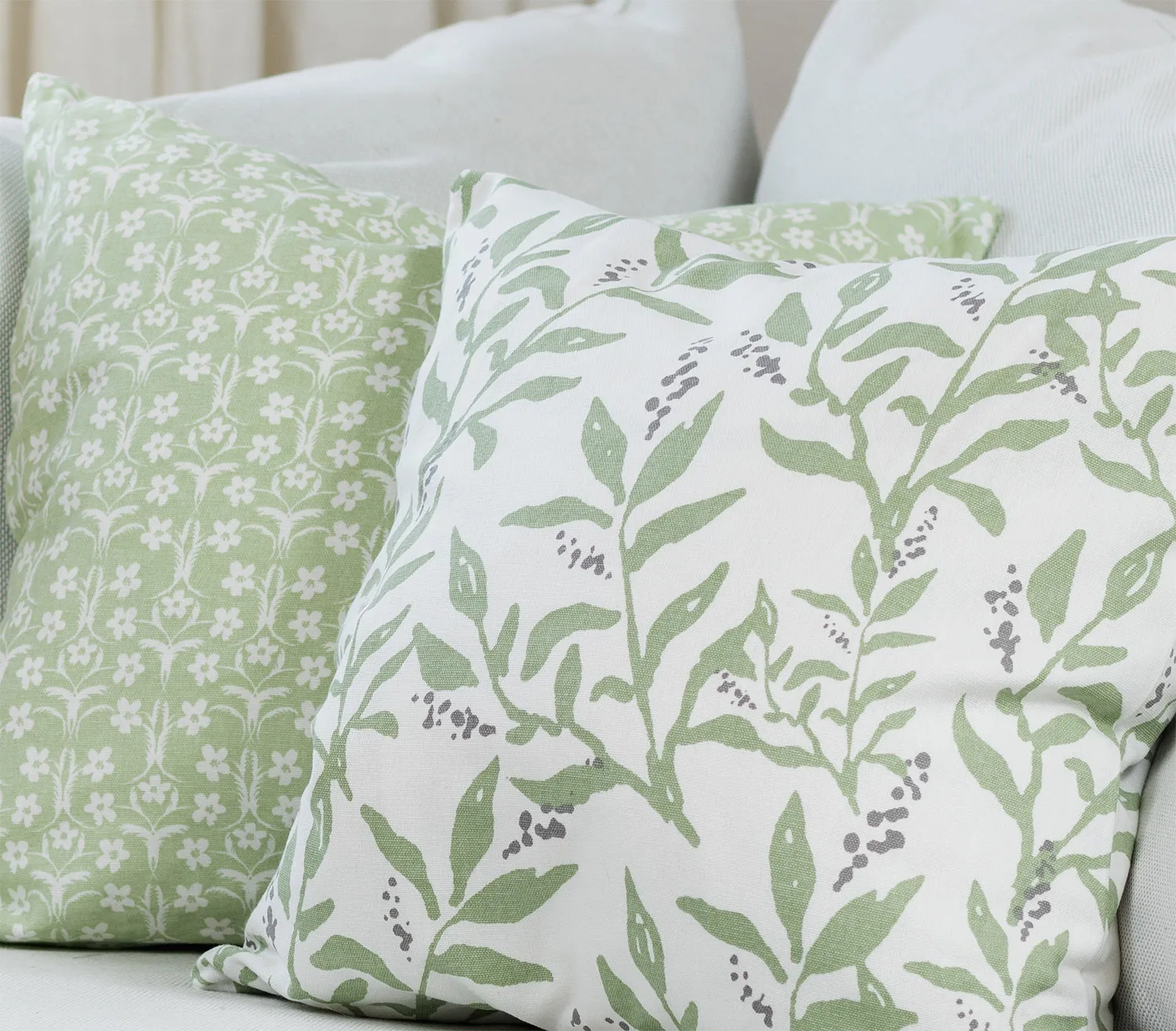 Pudebetræk x 2 - Ella (grøn)