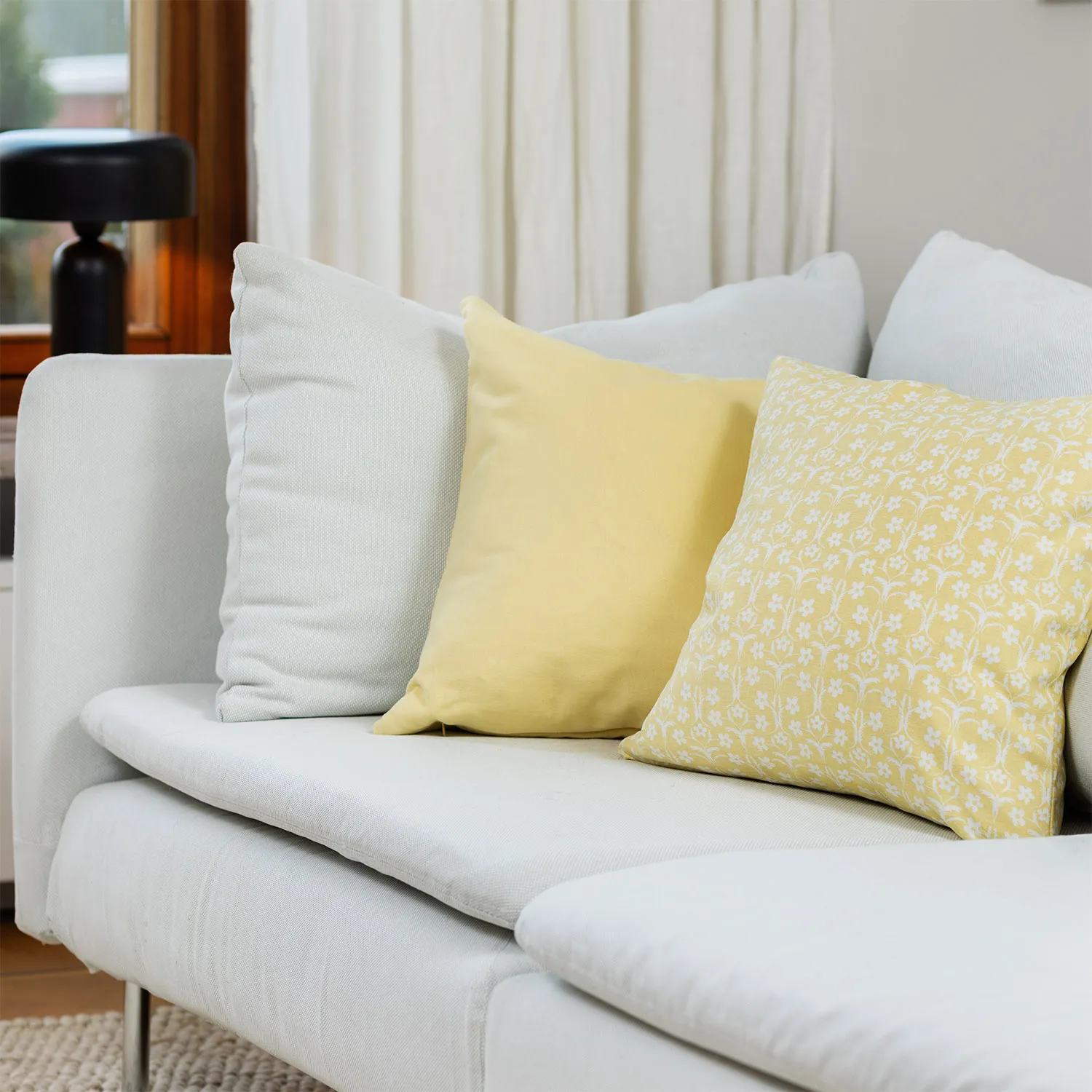 Pudebetræk x 2 - Ella (gul)