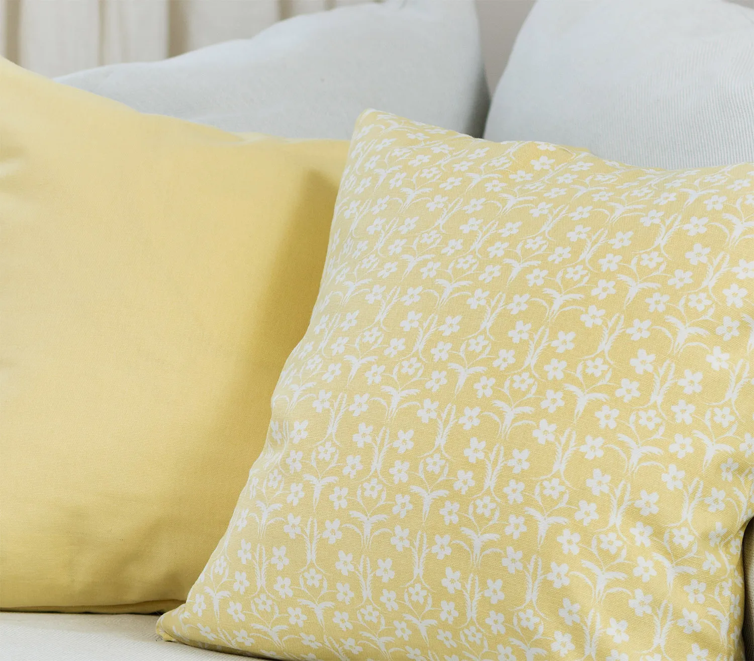 Pudebetræk x 2 - Ella (gul)