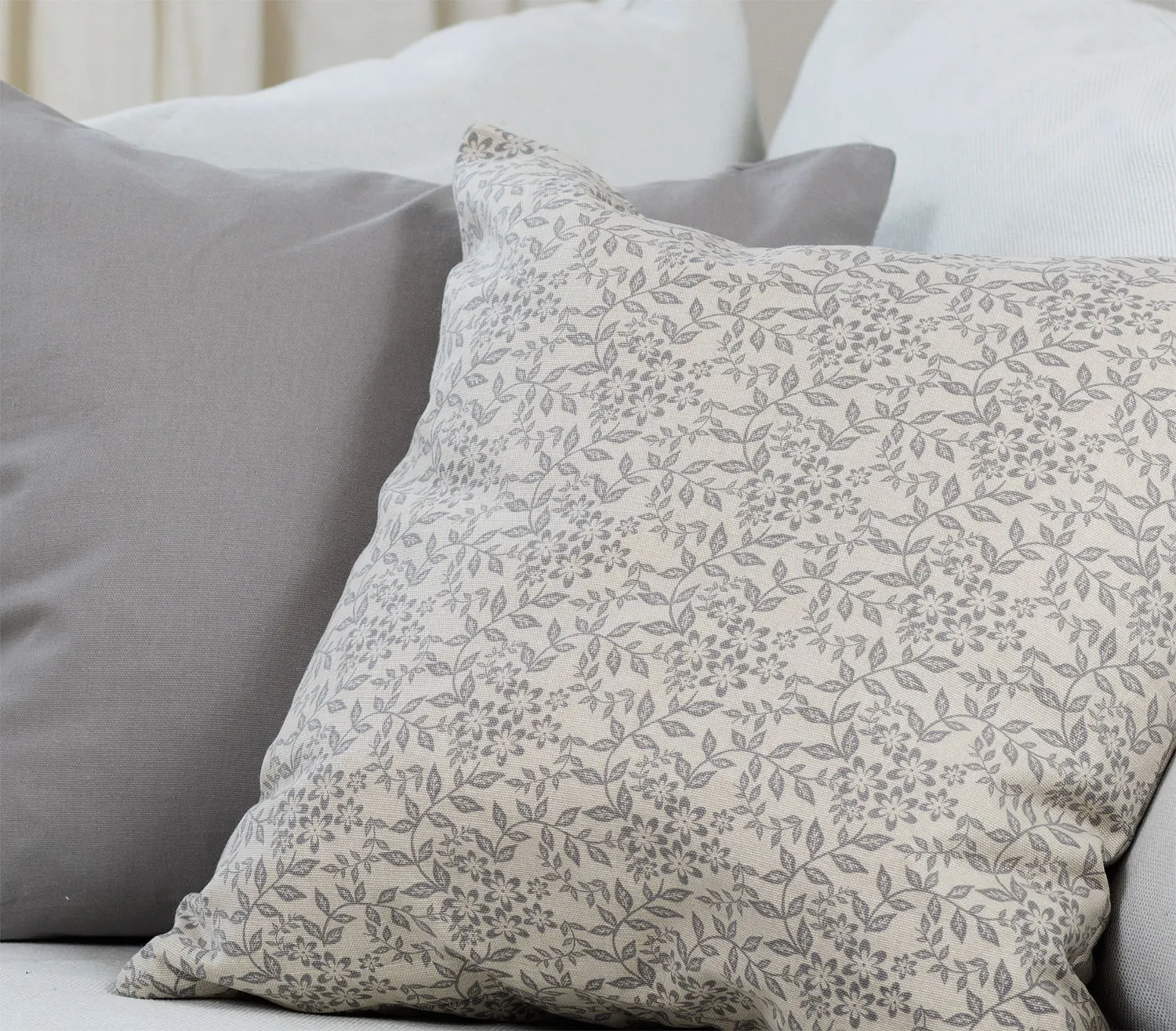 Pudebetræk x 2 - Lilja (grå)