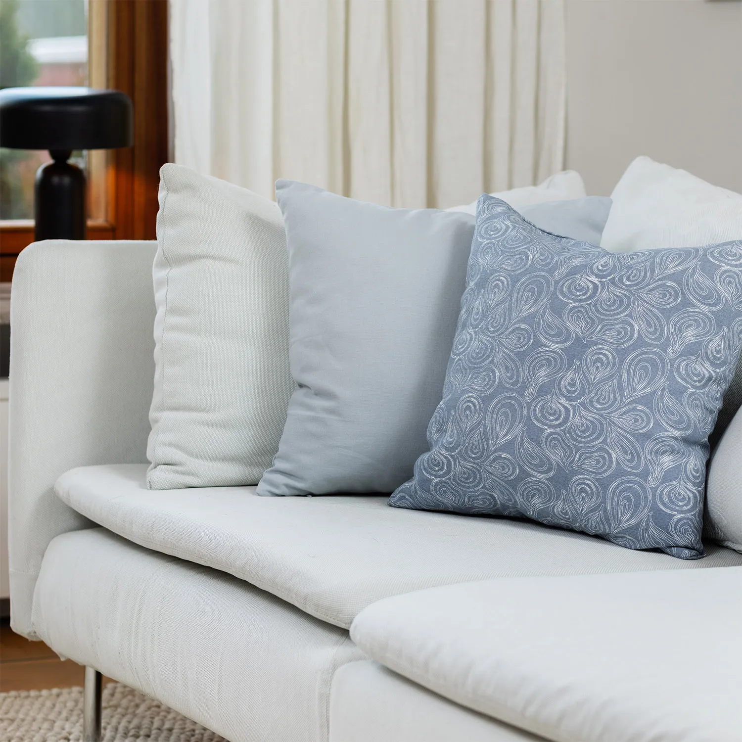 Pudebetræk x 2 - Merja (blå)