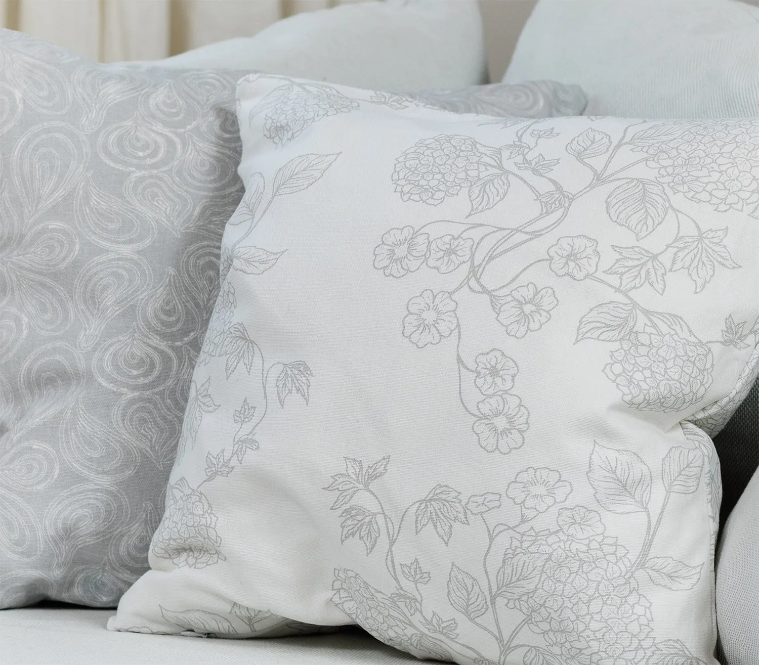 Pudebetræk x 2 - Merja (grå)