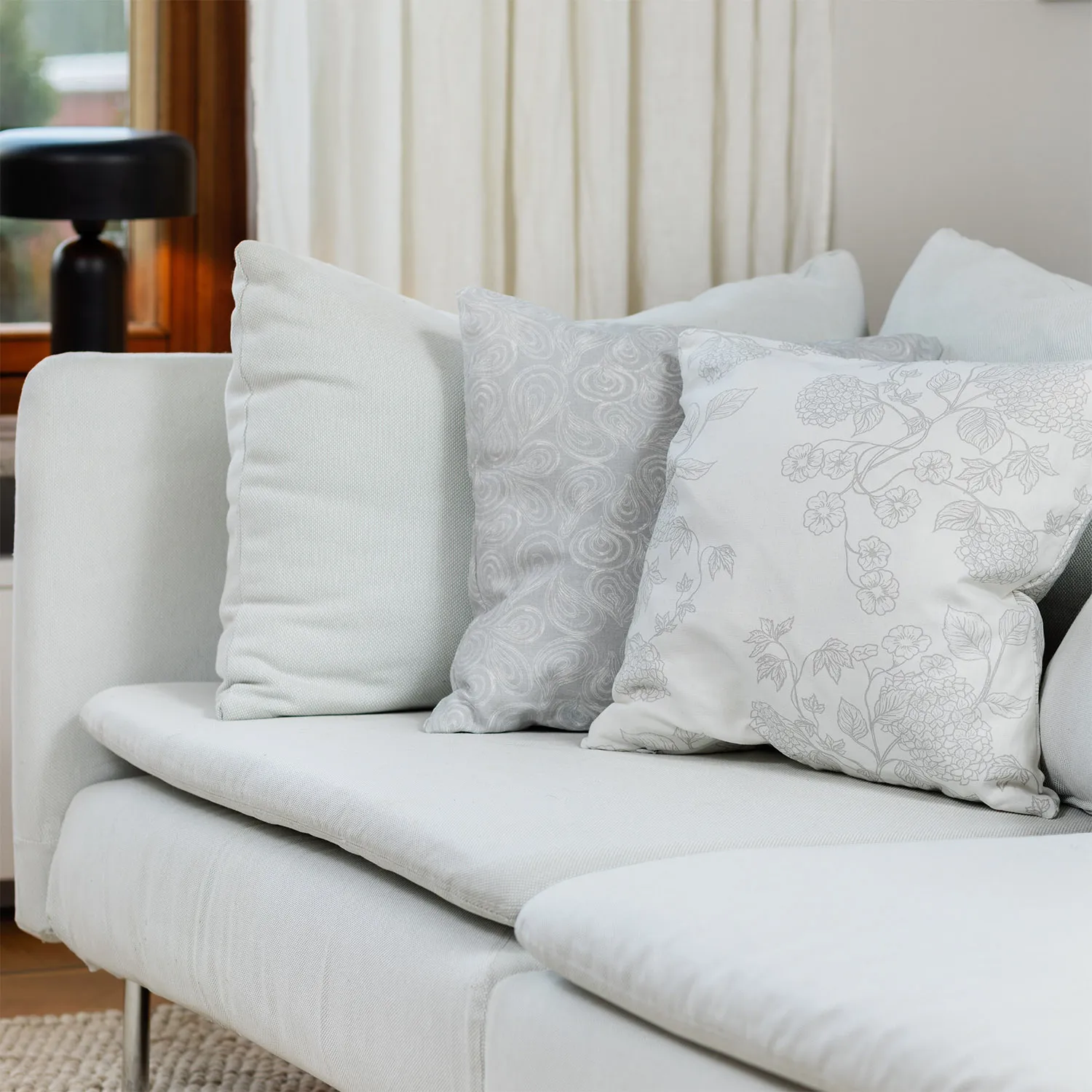 Pudebetræk x 2 - Merja (grå)