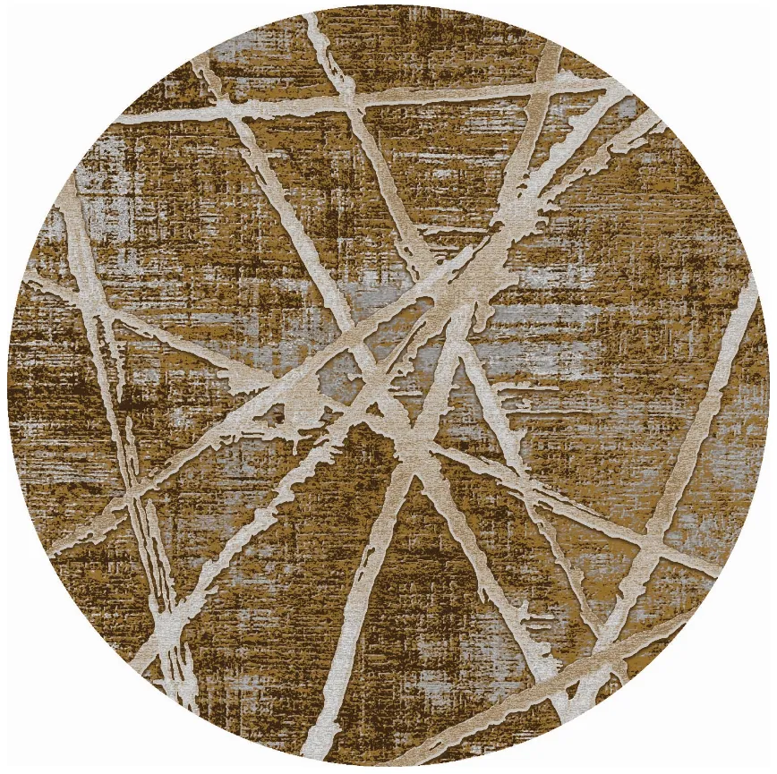 Rundt tæppe - Lagos (brun)