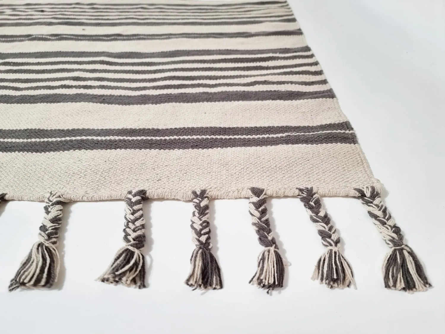 Bomuldstæppe - Lehi (grå)